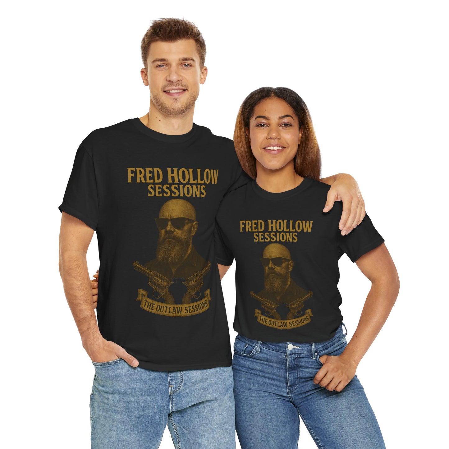 Fred Hollow – The Outlaw Sessions: Railroad Saint -Unisex Heavy Cotton Tee