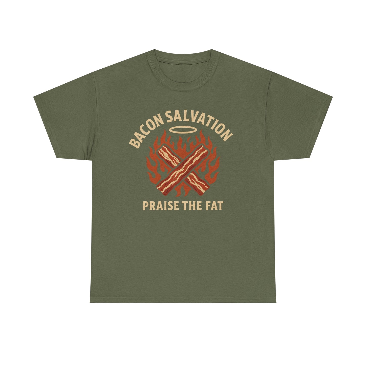 Bacon Salvation – Praise the Fat | Outlaw BBQ T-Shirt