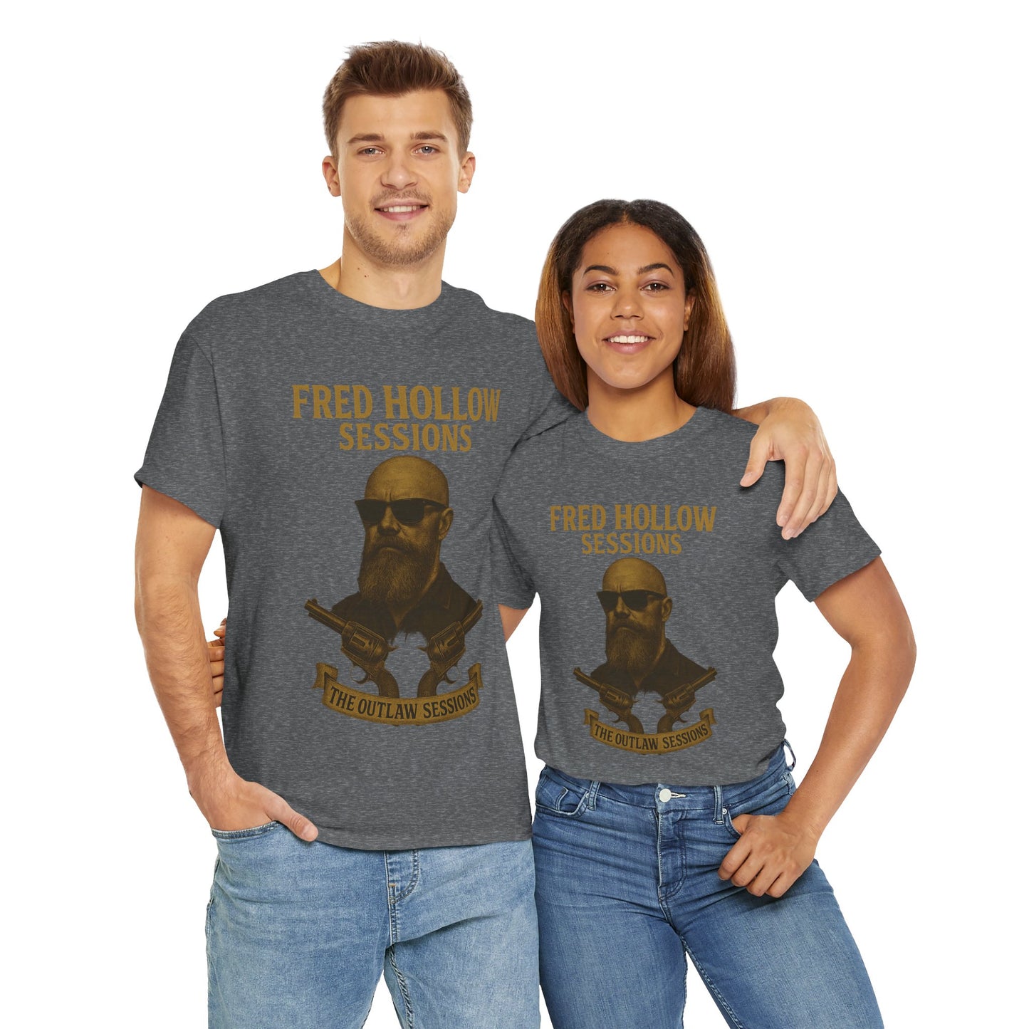 Fred Hollow – The Outlaw Sessions: Railroad Saint -Unisex Heavy Cotton Tee