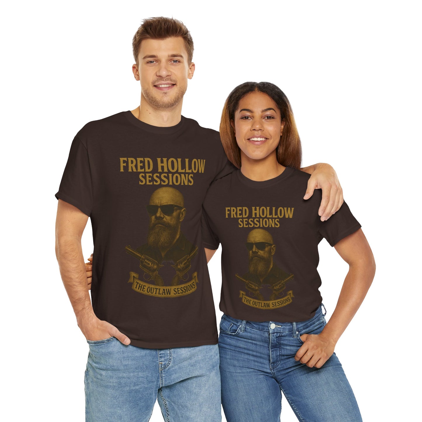Fred Hollow – The Outlaw Sessions: Railroad Saint -Unisex Heavy Cotton Tee