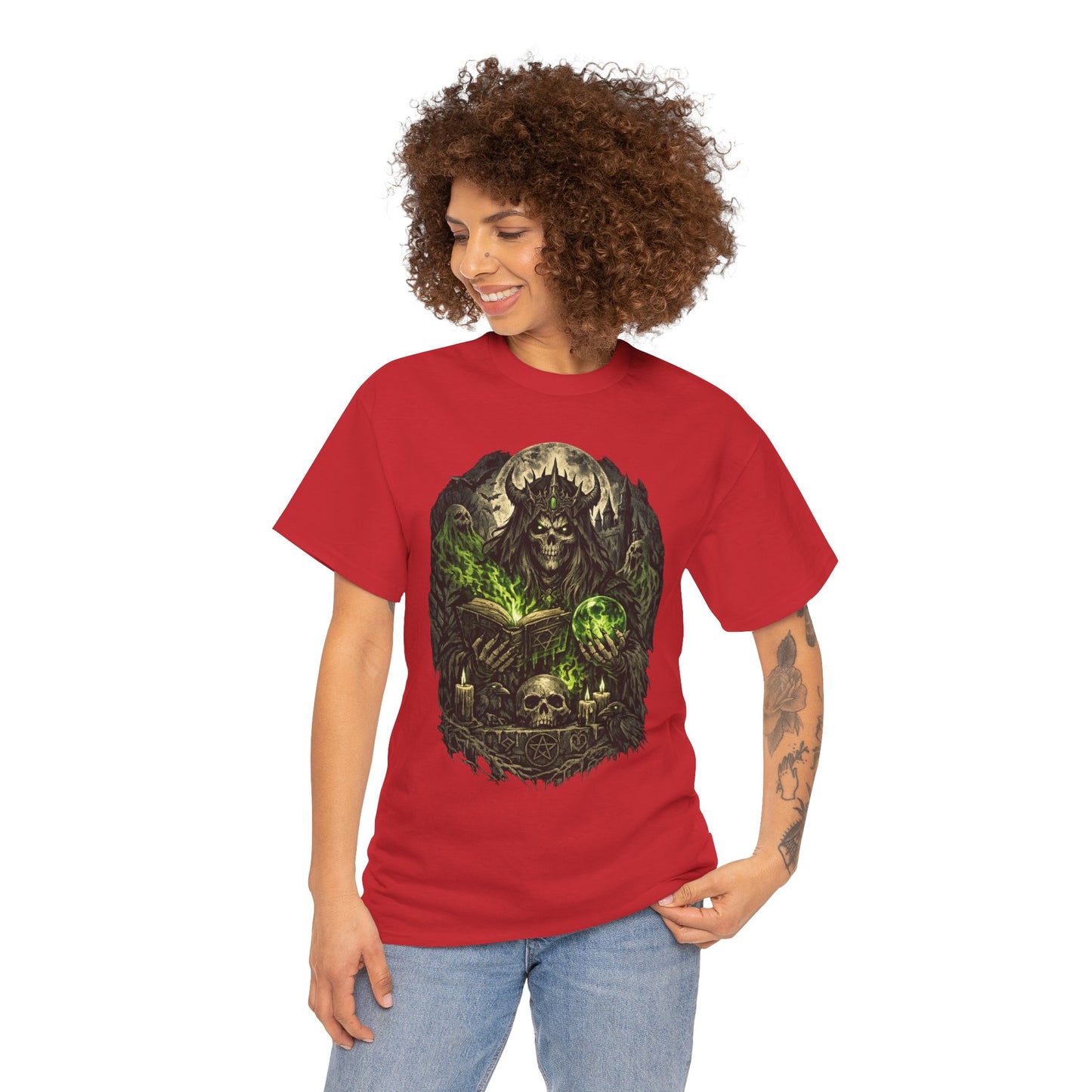 Demon King Skull Mage Tee — Dark Fantasy Graphic T‑Shirt