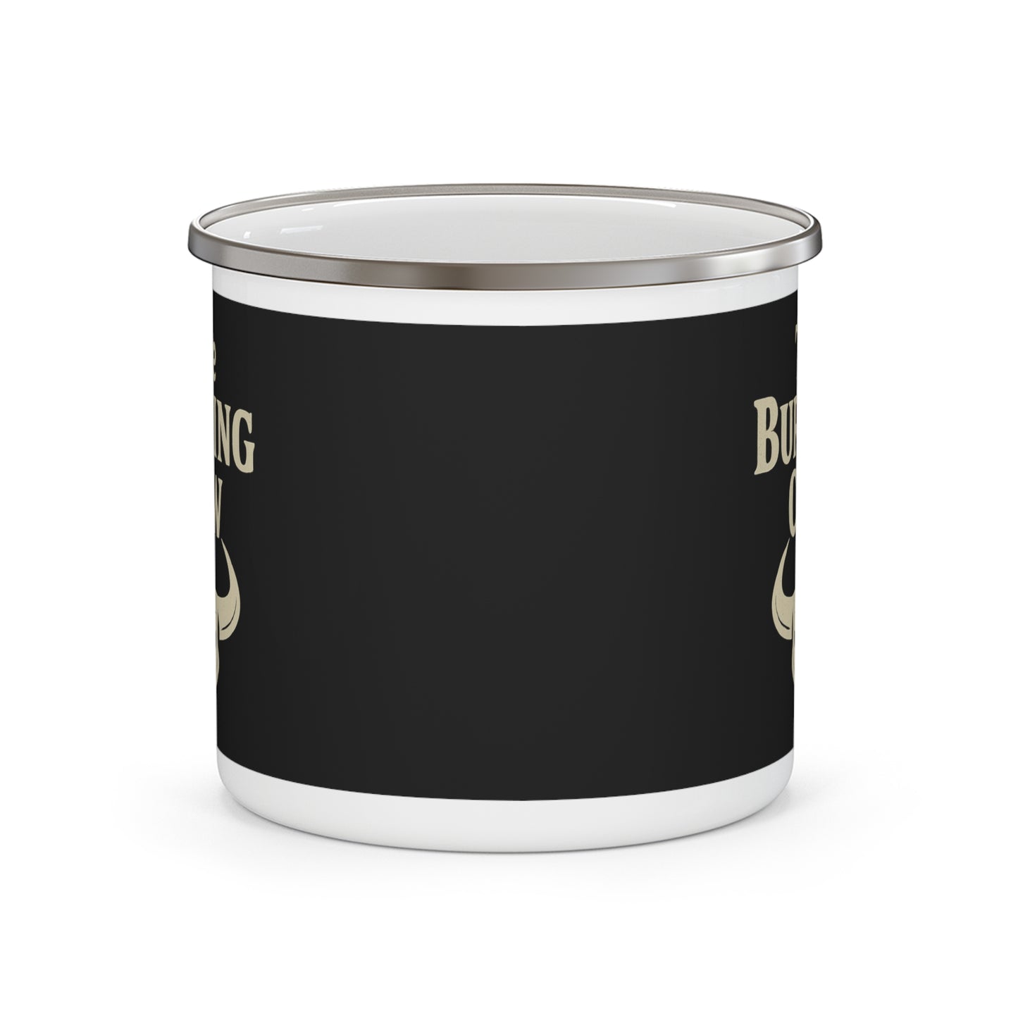 The Burning Cow – Enamel Camping Mug