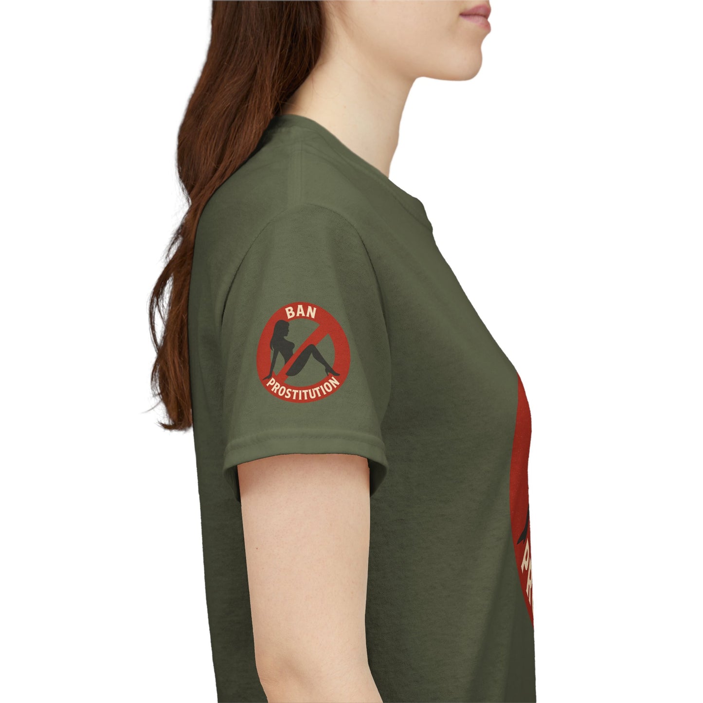 Ban Prostitution – Comedy Edition | Front, Back & Sleeve Print T-Shirt