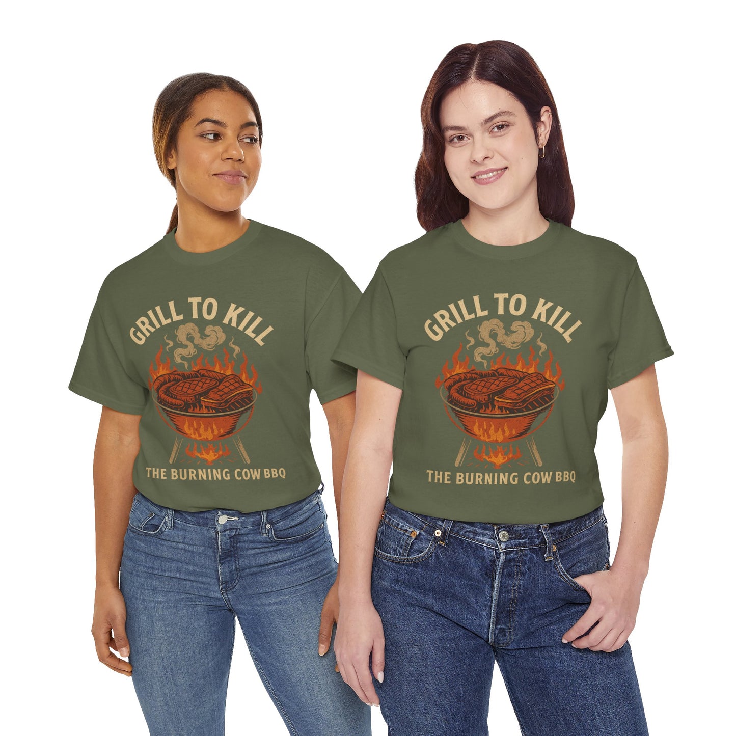 Grill to Kill – The Burning Cow BBQ | Outlaw T-Shirt