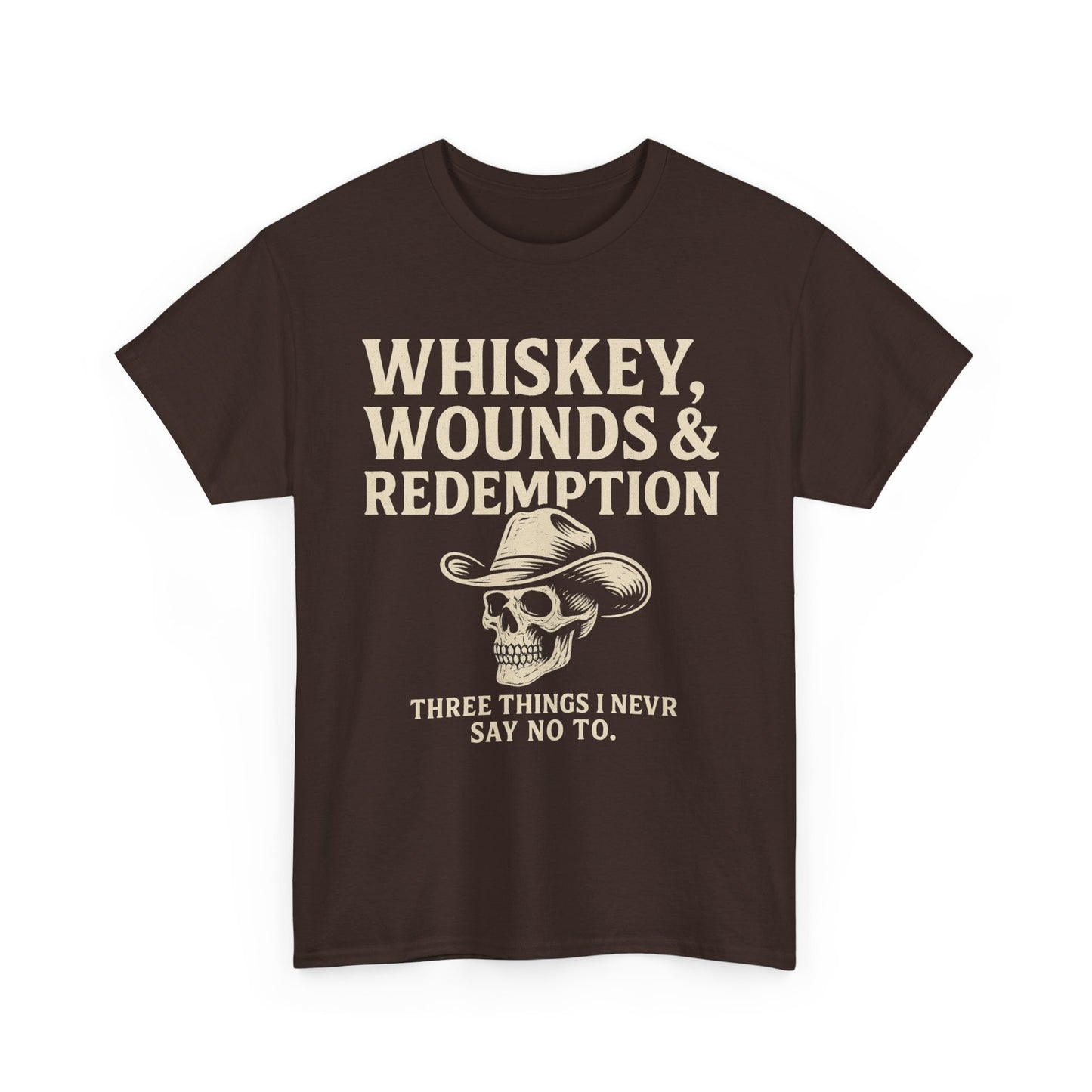 Whiskey, Wounds & Redemption- Unisex Heavy Cotton Tee