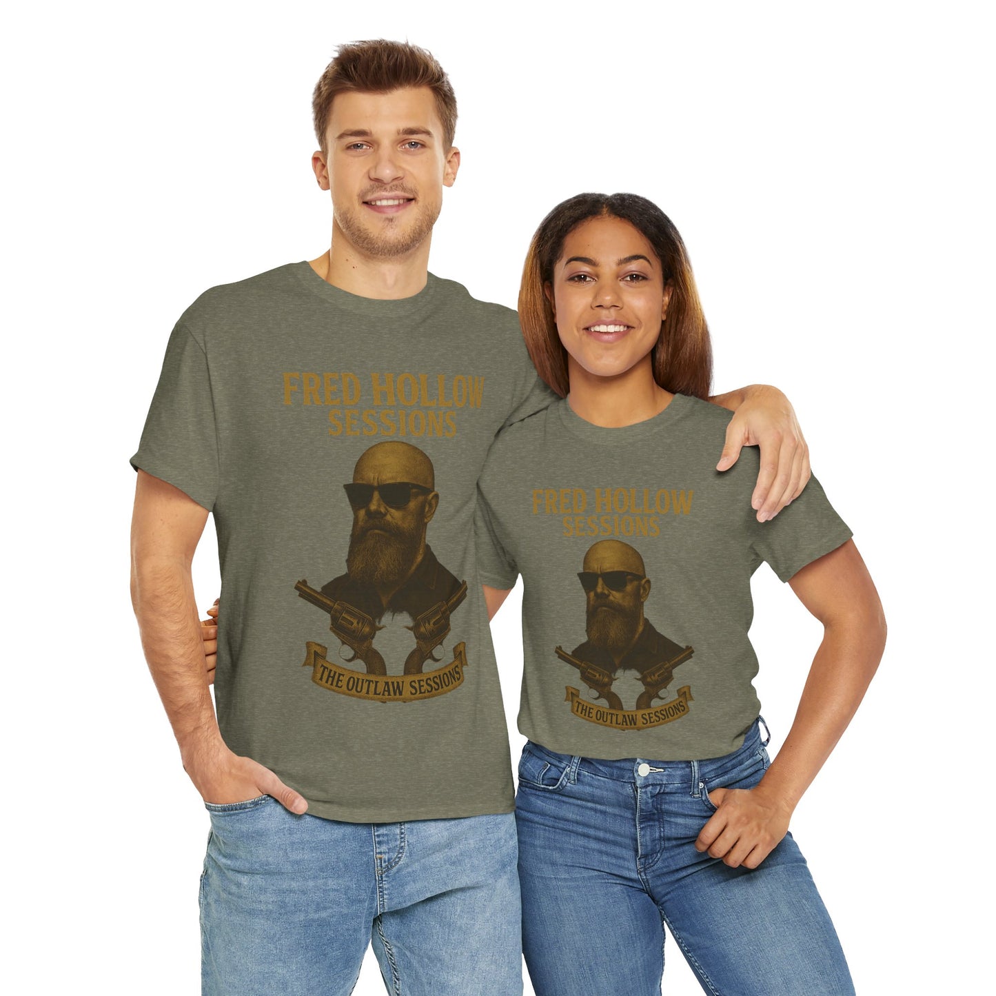 Fred Hollow – The Outlaw Sessions: Railroad Saint -Unisex Heavy Cotton Tee