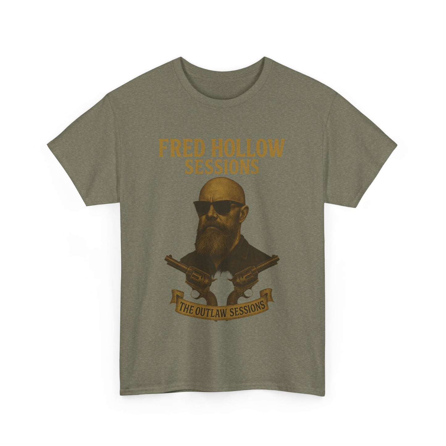 Fred Hollow – The Outlaw Sessions: Railroad Saint -Unisex Heavy Cotton Tee