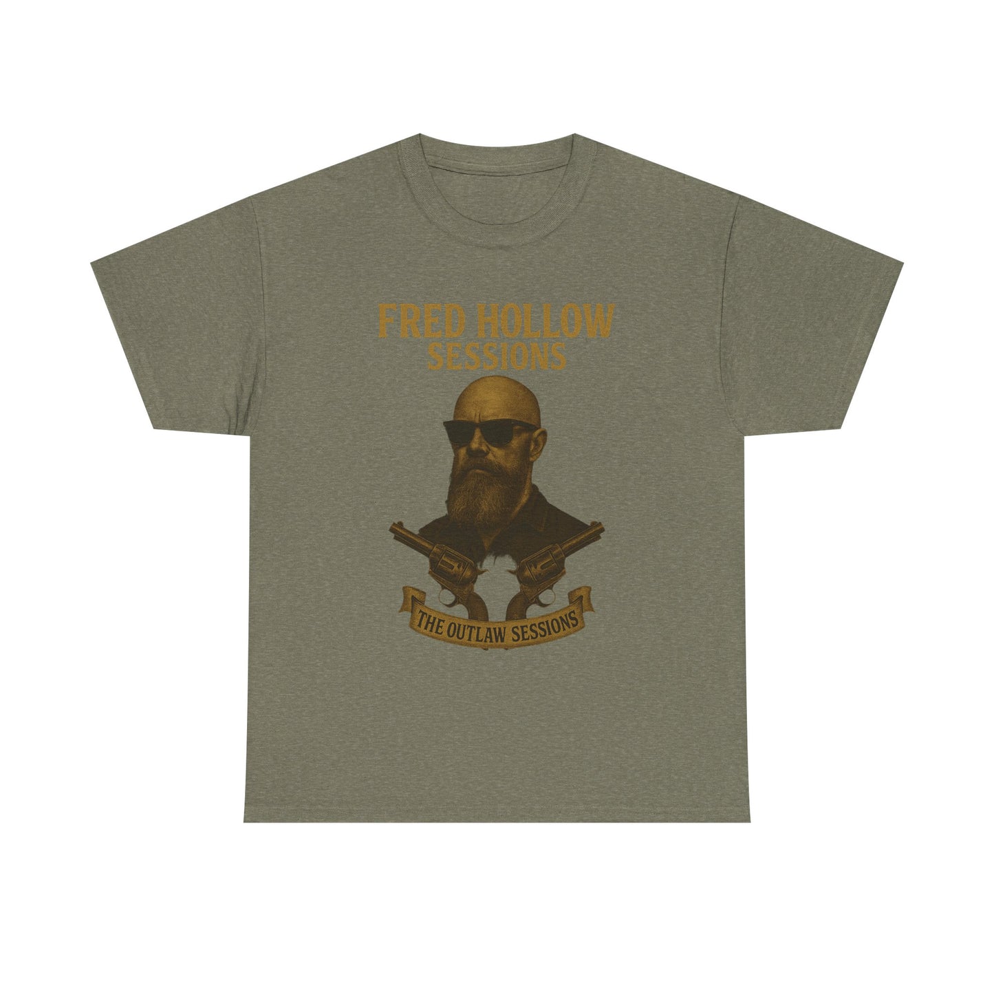Fred Hollow – The Outlaw Sessions: Railroad Saint -Unisex Heavy Cotton Tee