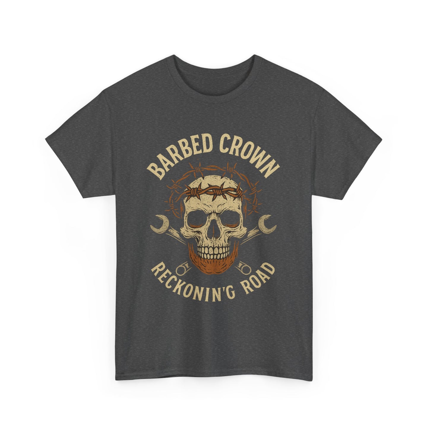 Outlaw Heart – Vintage Engine Emblem - Unisex Heavy Cotton Tee
