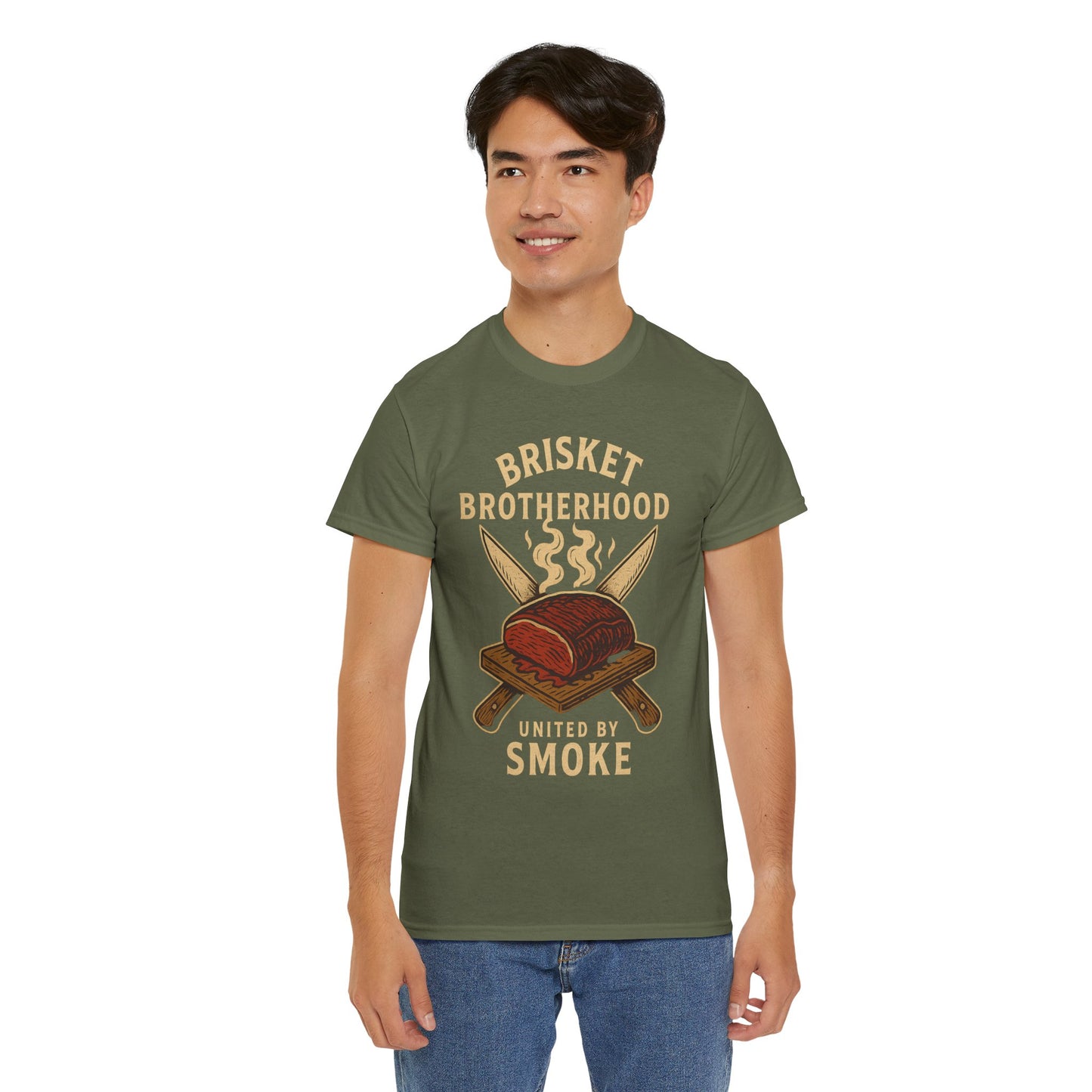 Brisket Brotherhood – United by Smoke | Outlaw BBQ T-Shirt