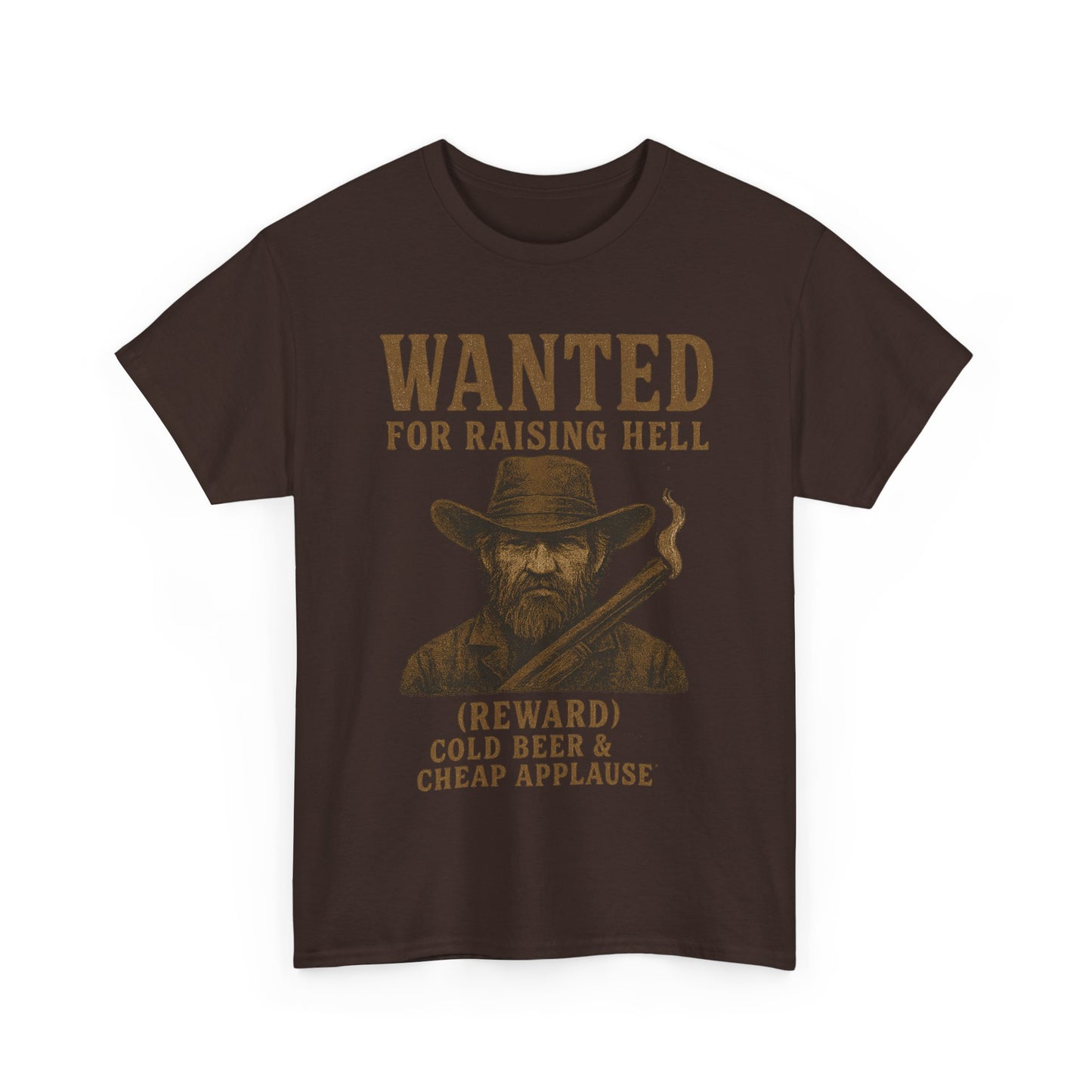 Wanted For Raising Hell - Unisex Heavy Cotton Tee