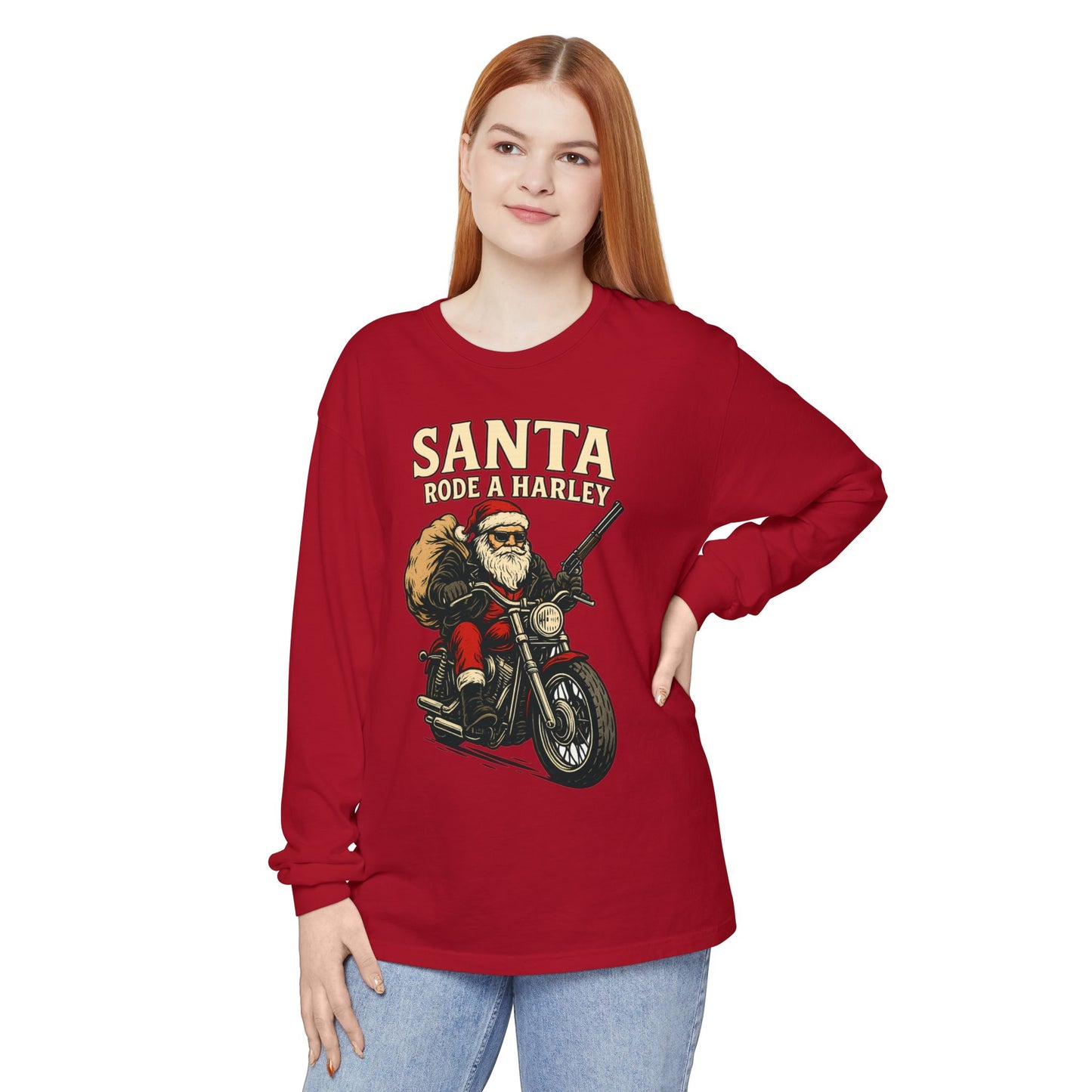 Santa Rode a Harley – Outlaw Christmas Edition Long Sleeve Tee