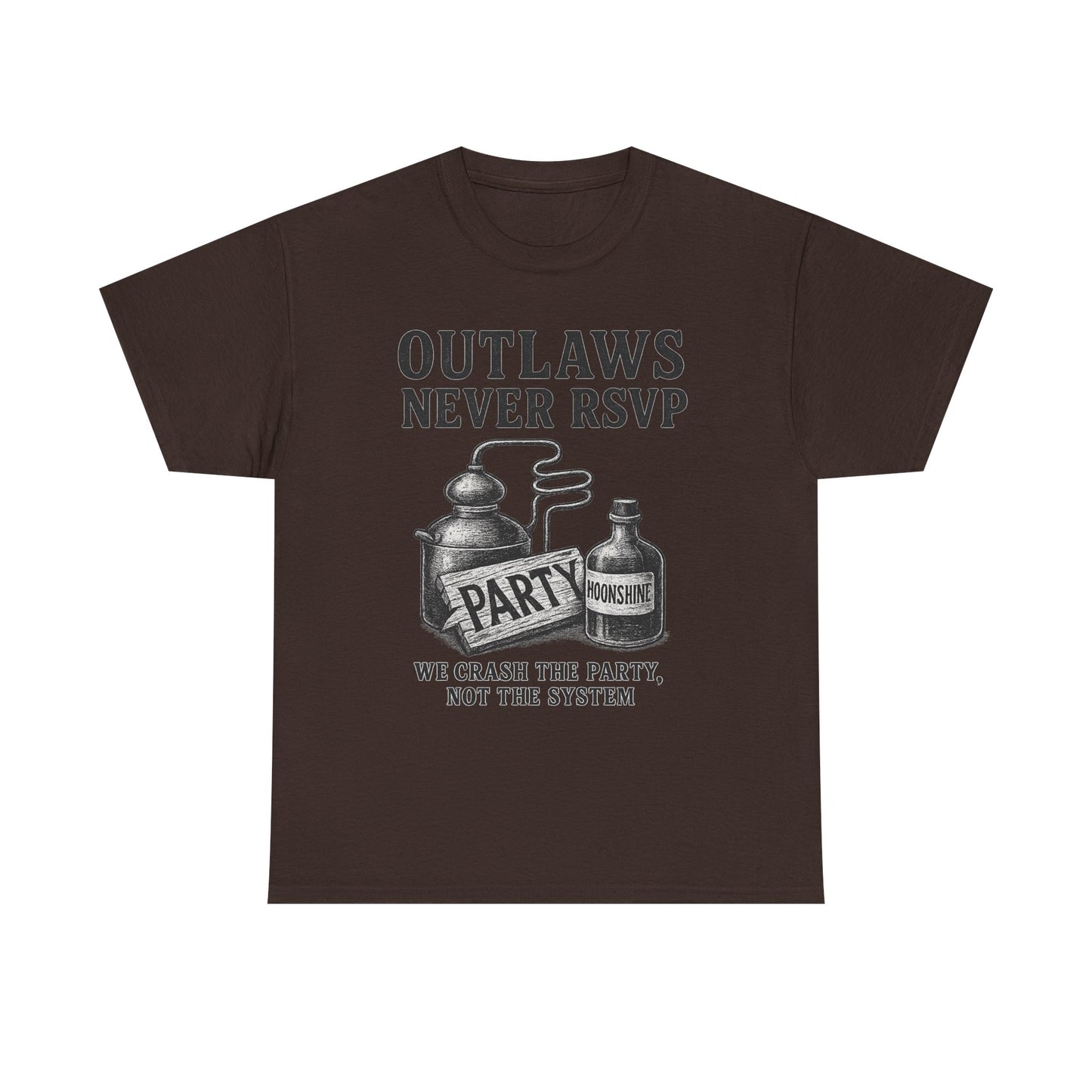 Outlaws Never RSVP - Unisex Heavy Cotton Tee