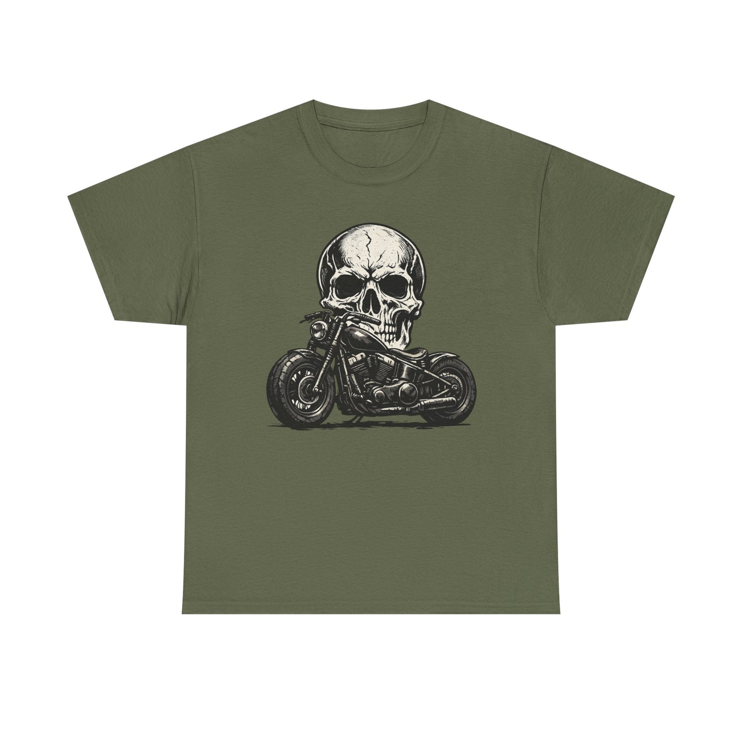 Skull Bobber T-Shirt | Outlaw Biker Motorcycle Graphic