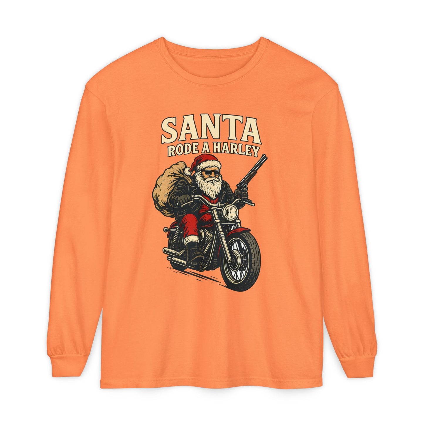 Santa Rode a Harley – Outlaw Christmas Edition Long Sleeve Tee