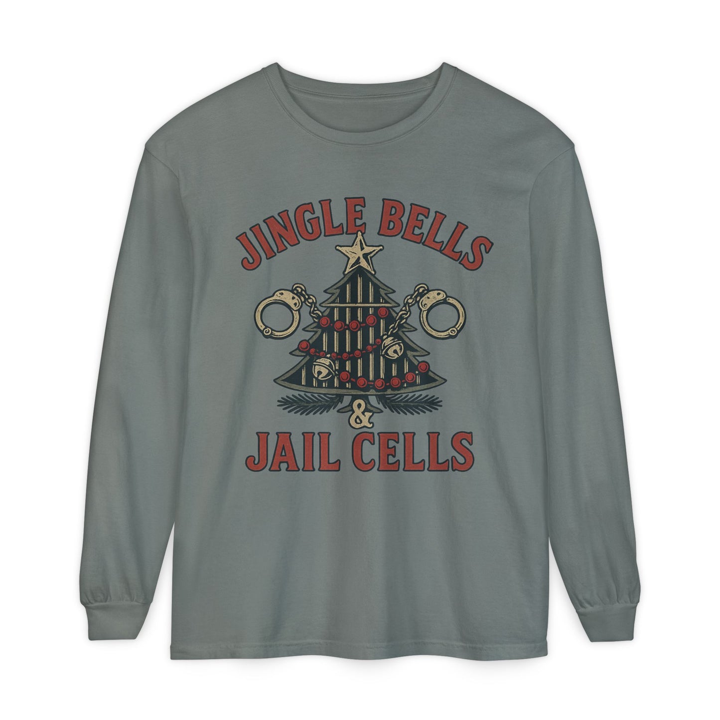 Jingle Bells & Jail Cells – Outlaw Christmas Long Sleeve Shirt