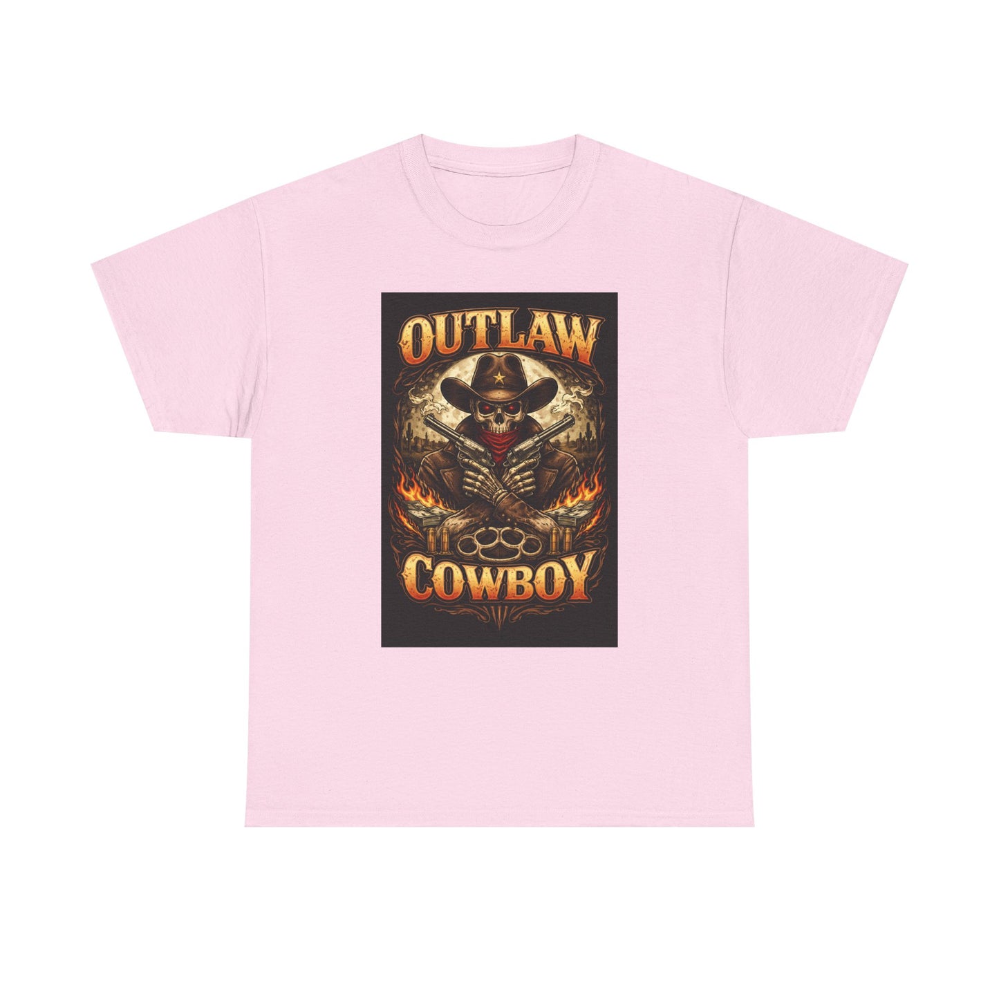 Outlaw Cowboy T-Shirt | Skeleton Western Graphic Tee