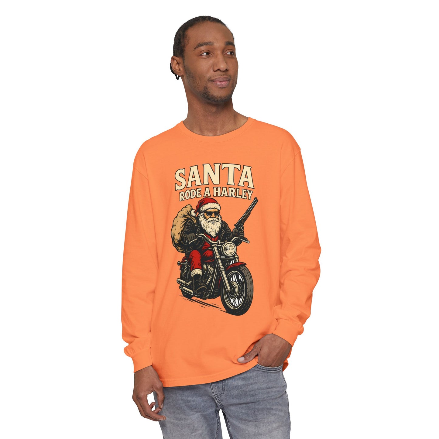 Santa Rode a Harley – Outlaw Christmas Edition Long Sleeve Tee