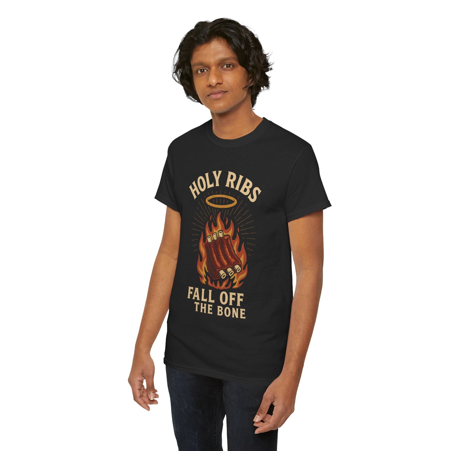 Holy Ribs – Fall Off the Bone | Outlaw BBQ T-Shirt