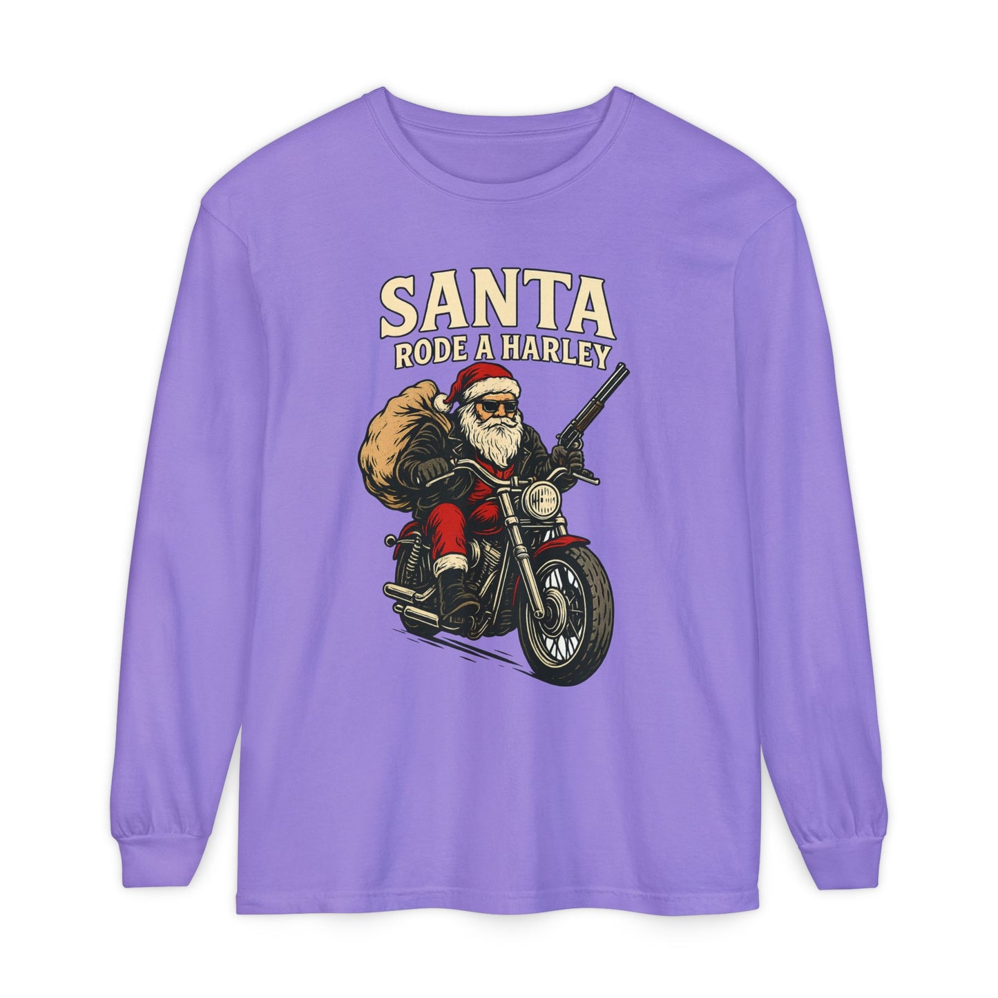 Santa Rode a Harley – Outlaw Christmas Edition Long Sleeve Tee