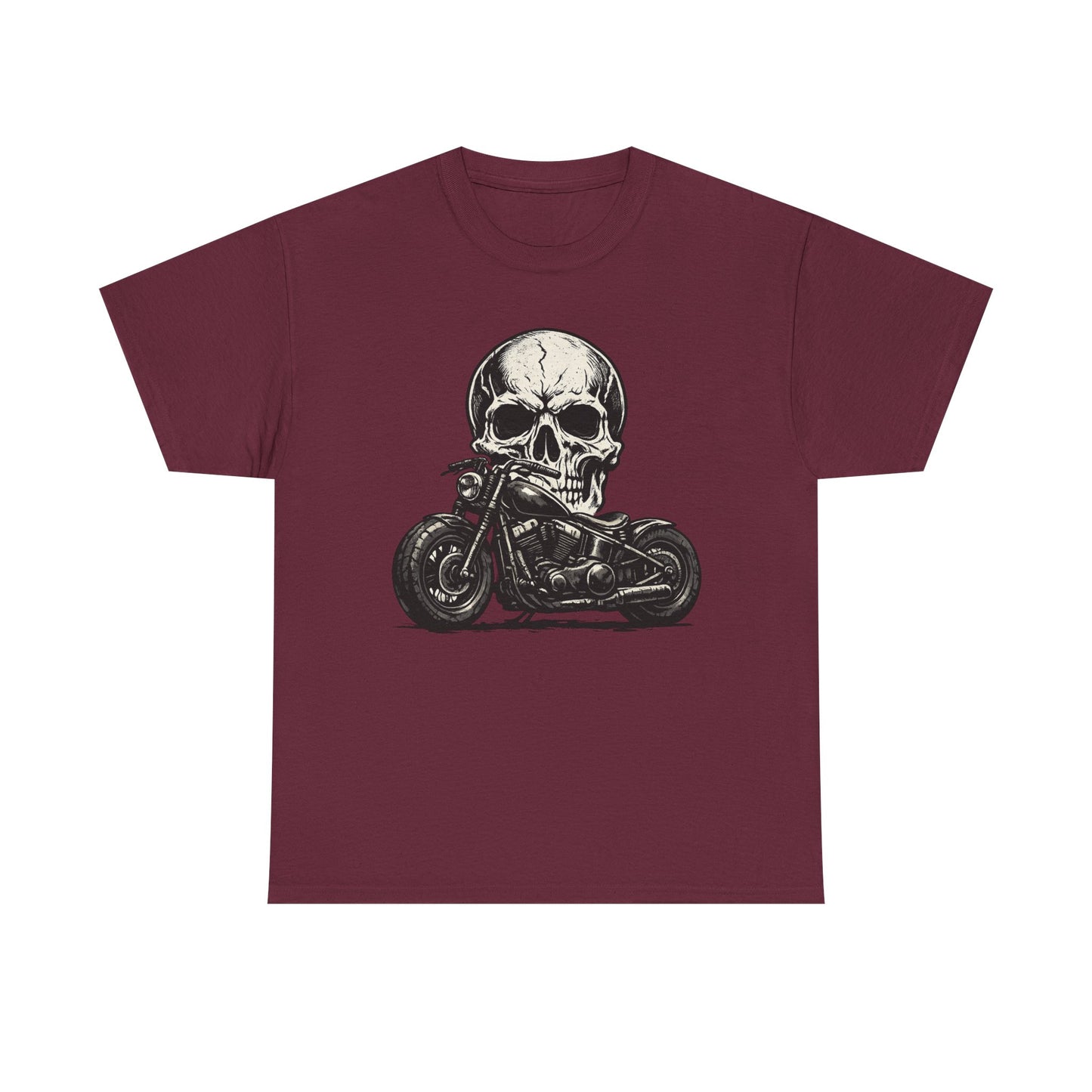 Skull Bobber T-Shirt | Outlaw Biker Motorcycle Graphic