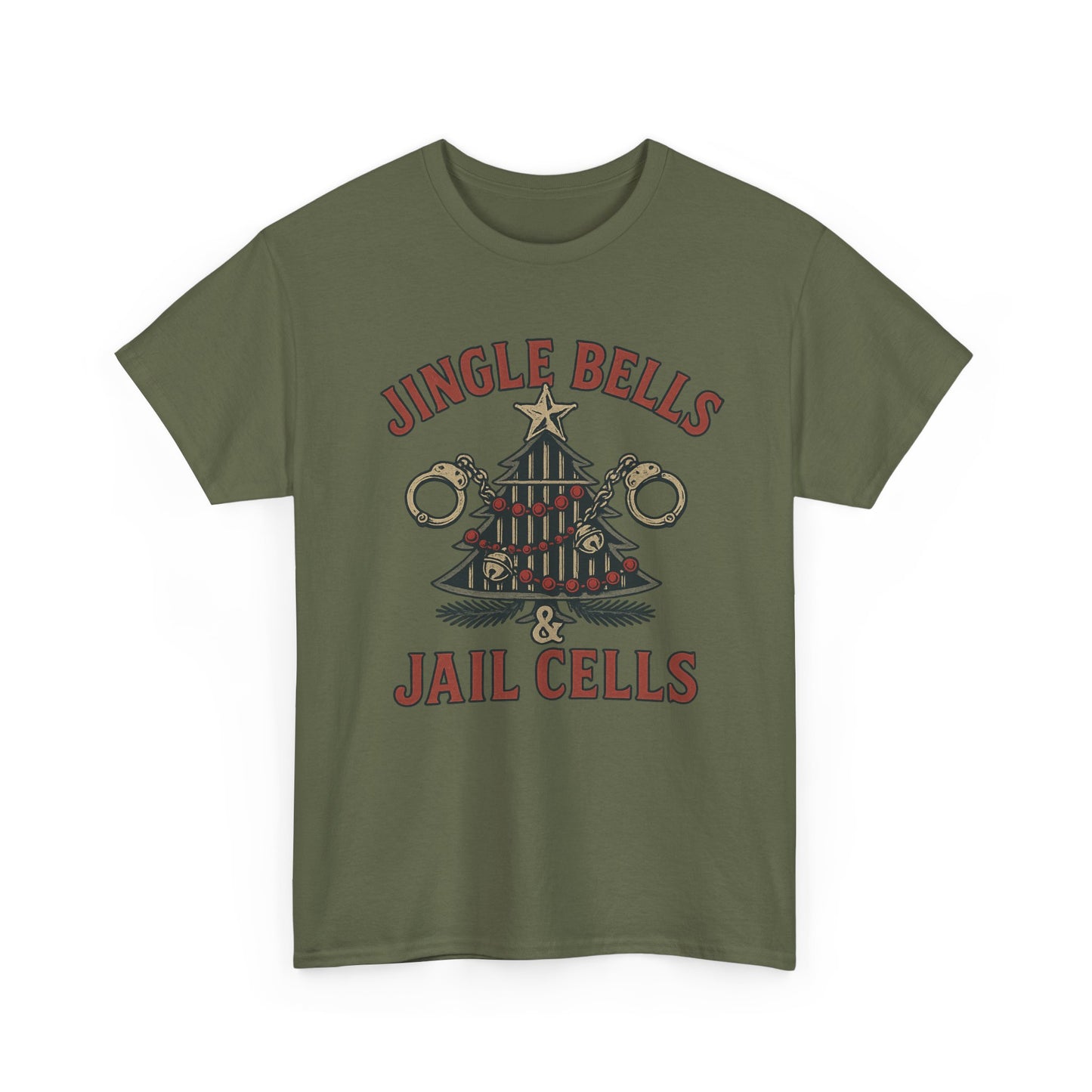 Jingle Bells & Jail Cells – Outlaw Christmas Tee