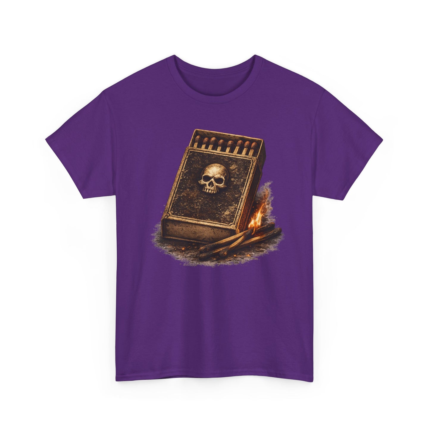 Outlaw Matchbox T-Shirt | Vintage Skull Matchbox Graphic