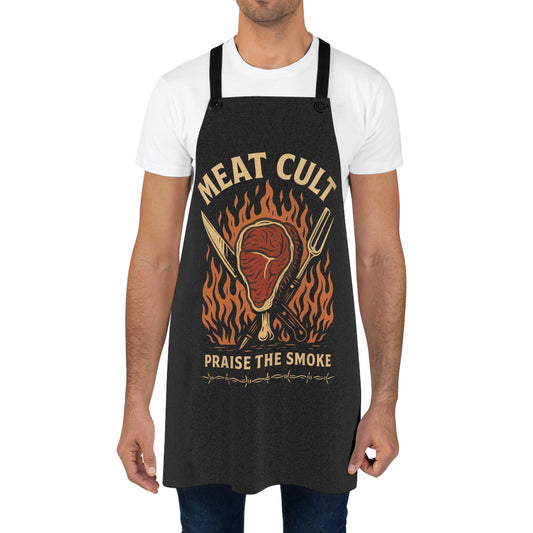 Meat Cult – Praise the Smoke | Outlaw BBQ Apron