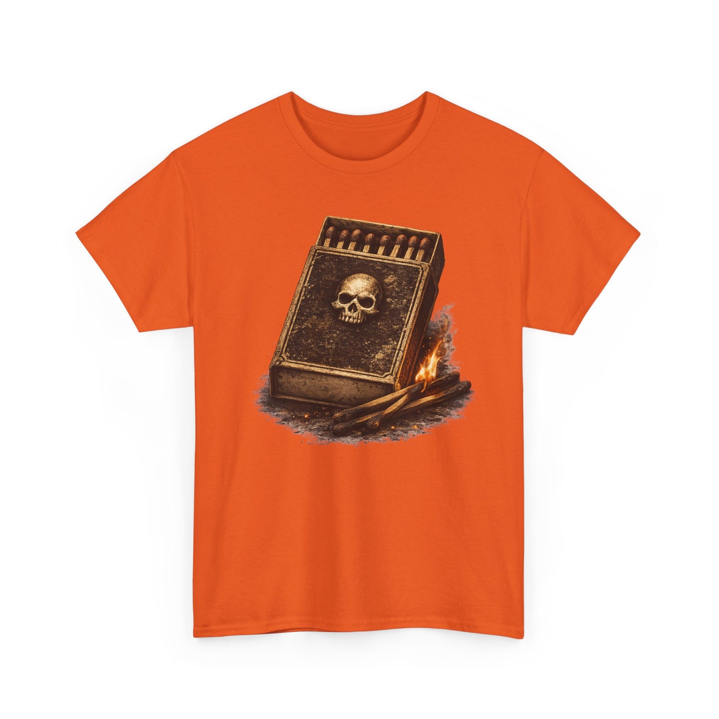 Outlaw Matchbox T-Shirt | Vintage Skull Matchbox Graphic