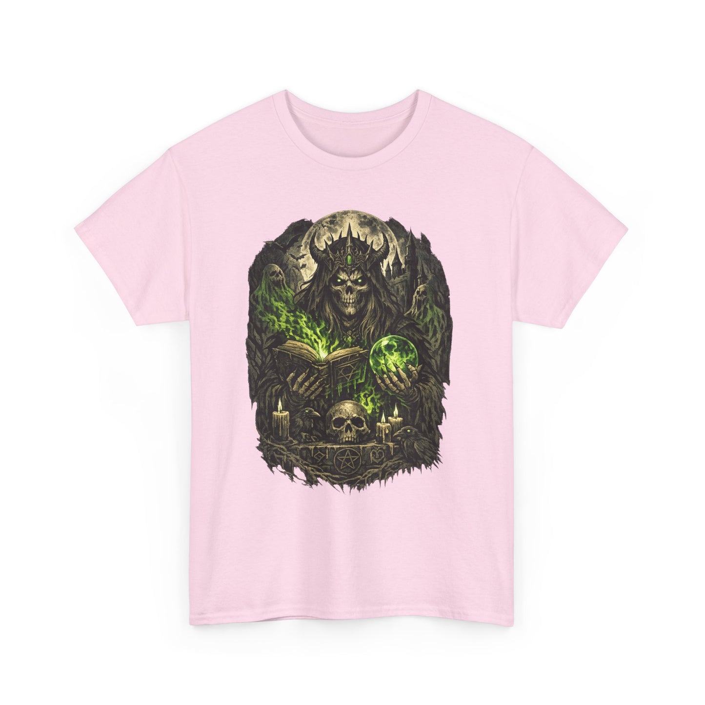 Demon King Skull Mage Tee — Dark Fantasy Graphic T‑Shirt