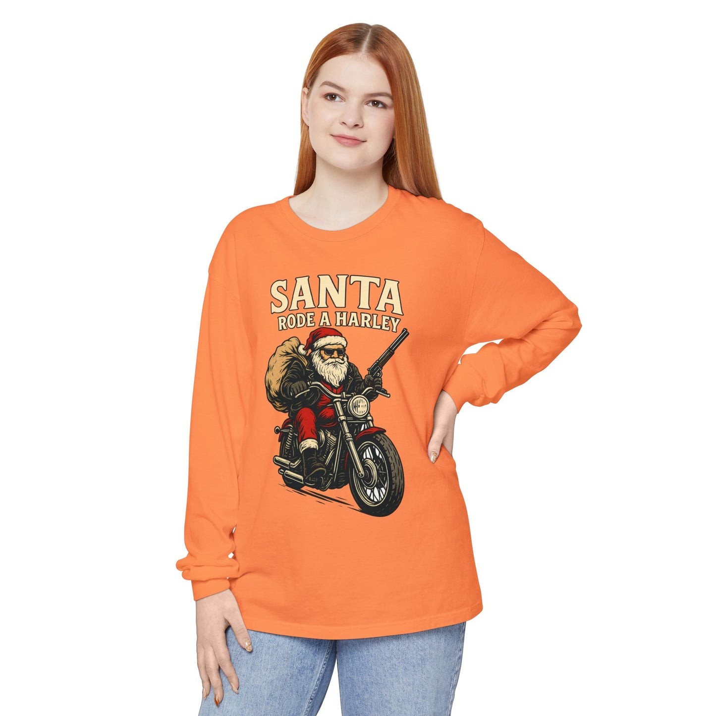 Santa Rode a Harley – Outlaw Christmas Edition Long Sleeve Tee