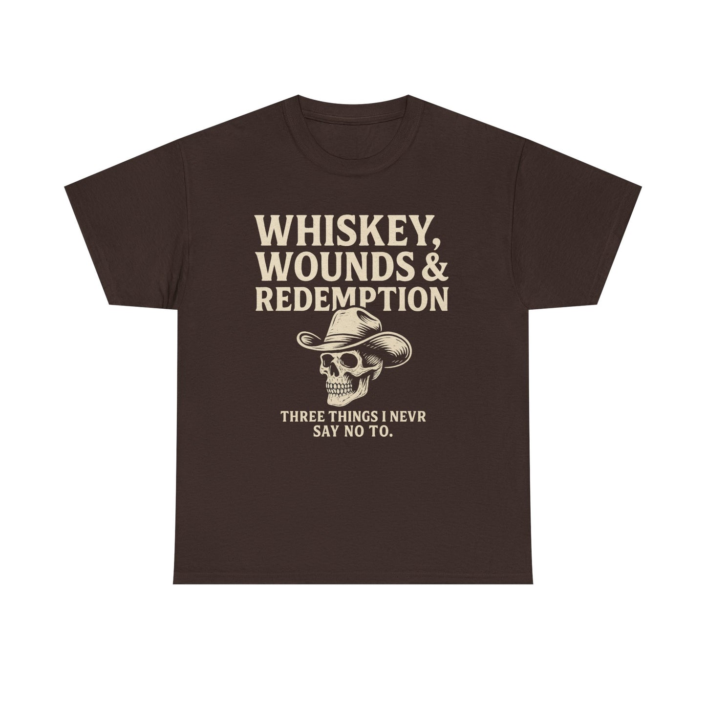 Whiskey, Wounds & Redemption- Unisex Heavy Cotton Tee