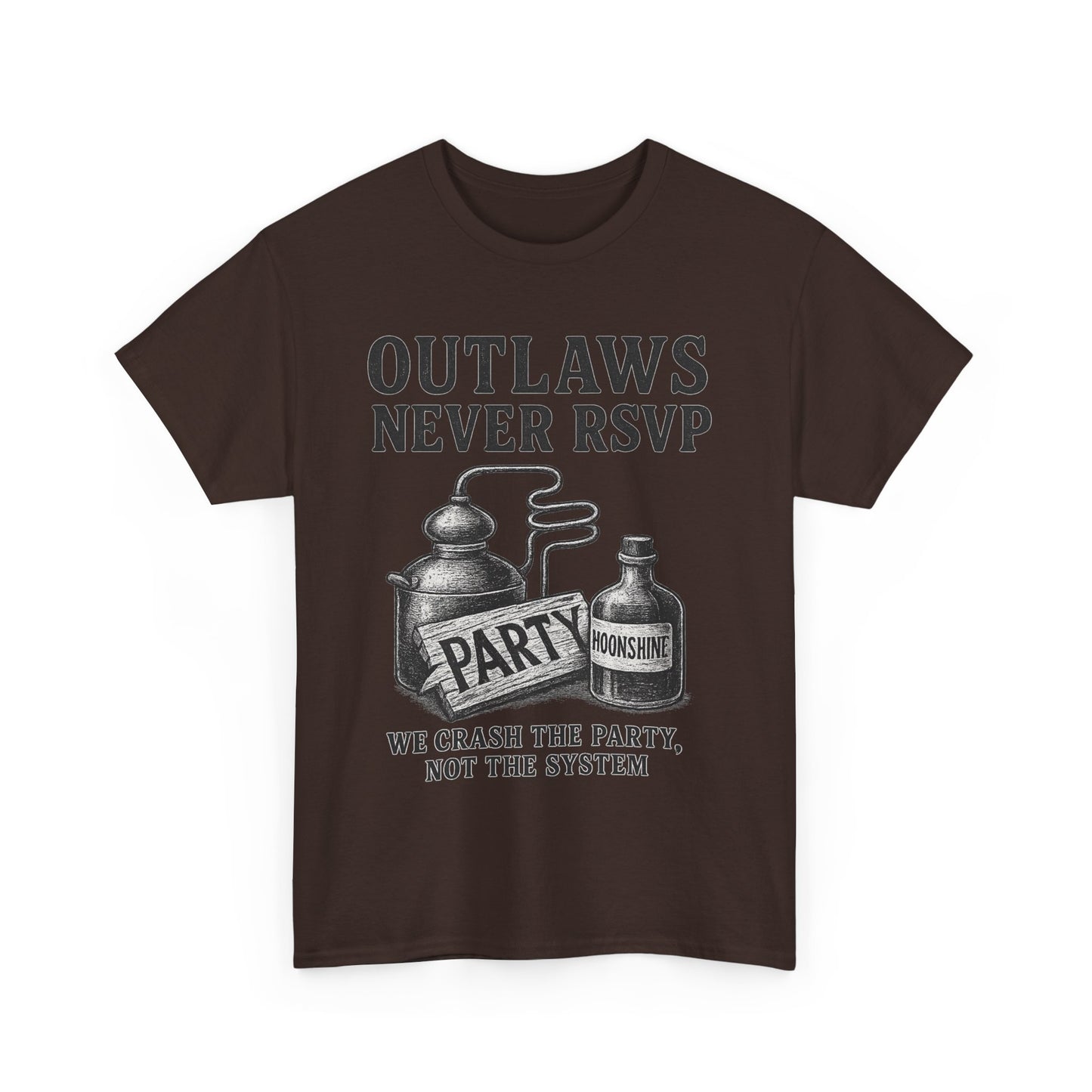 Outlaws Never RSVP - Unisex Heavy Cotton Tee