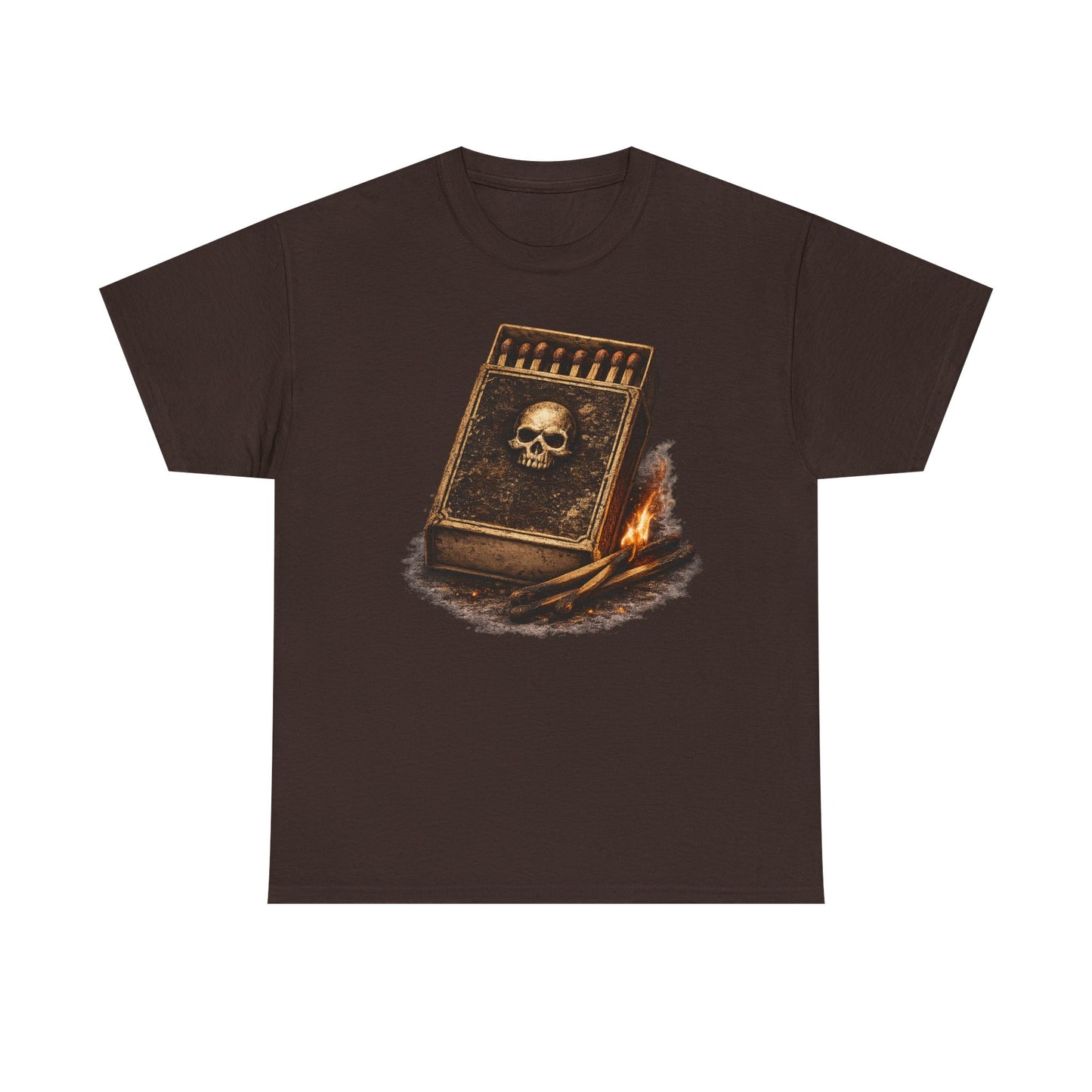 Outlaw Matchbox T-Shirt | Vintage Skull Matchbox Graphic
