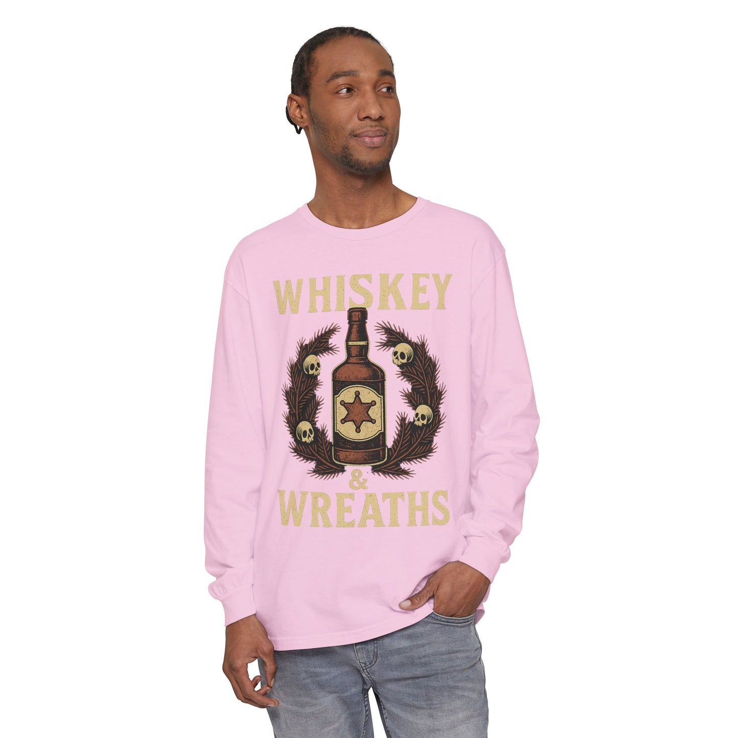 Whiskey & Wreaths – Outlaw Christmas Long Sleeve Tee