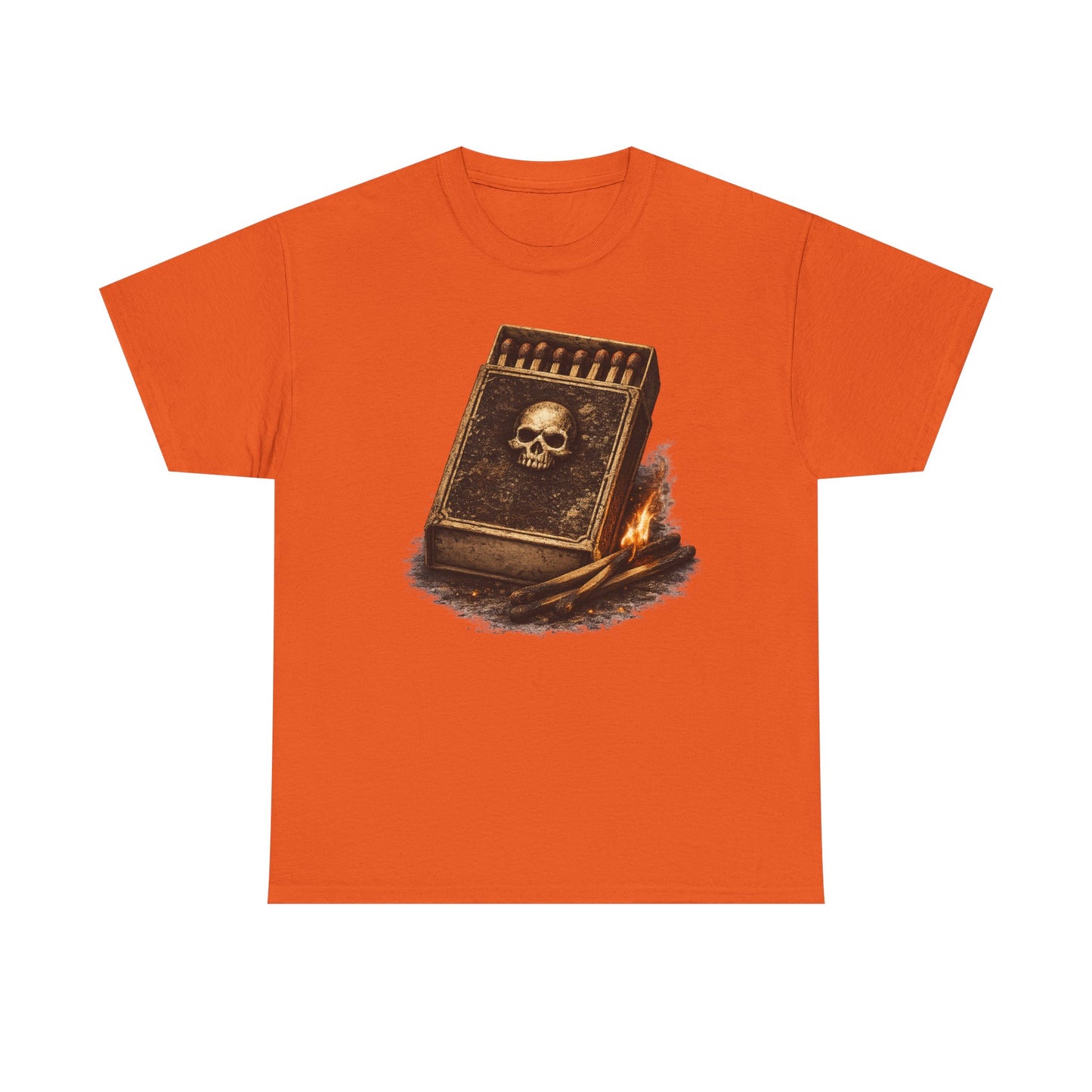 Outlaw Matchbox T-Shirt | Vintage Skull Matchbox Graphic