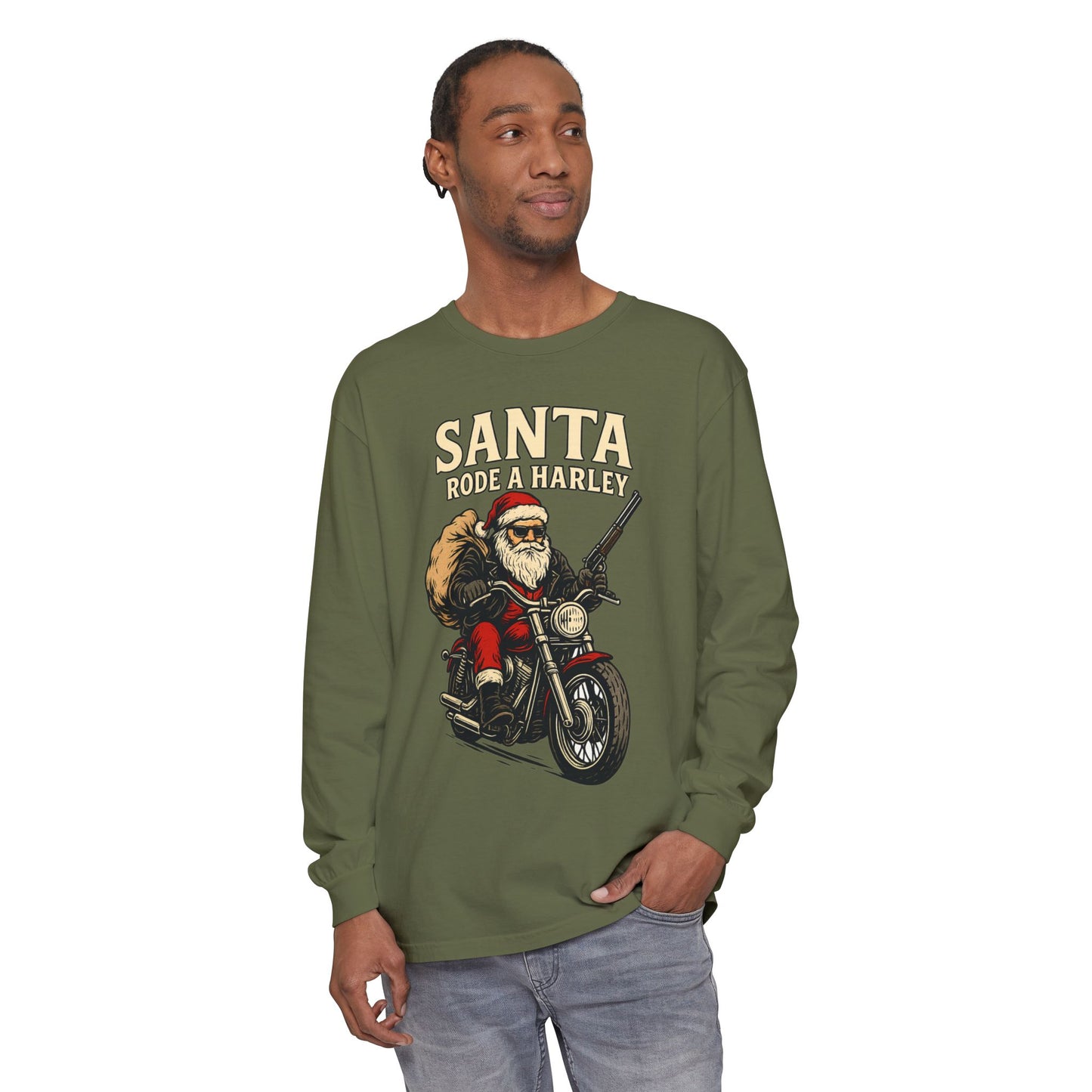 Santa Rode a Harley – Outlaw Christmas Edition Long Sleeve Tee