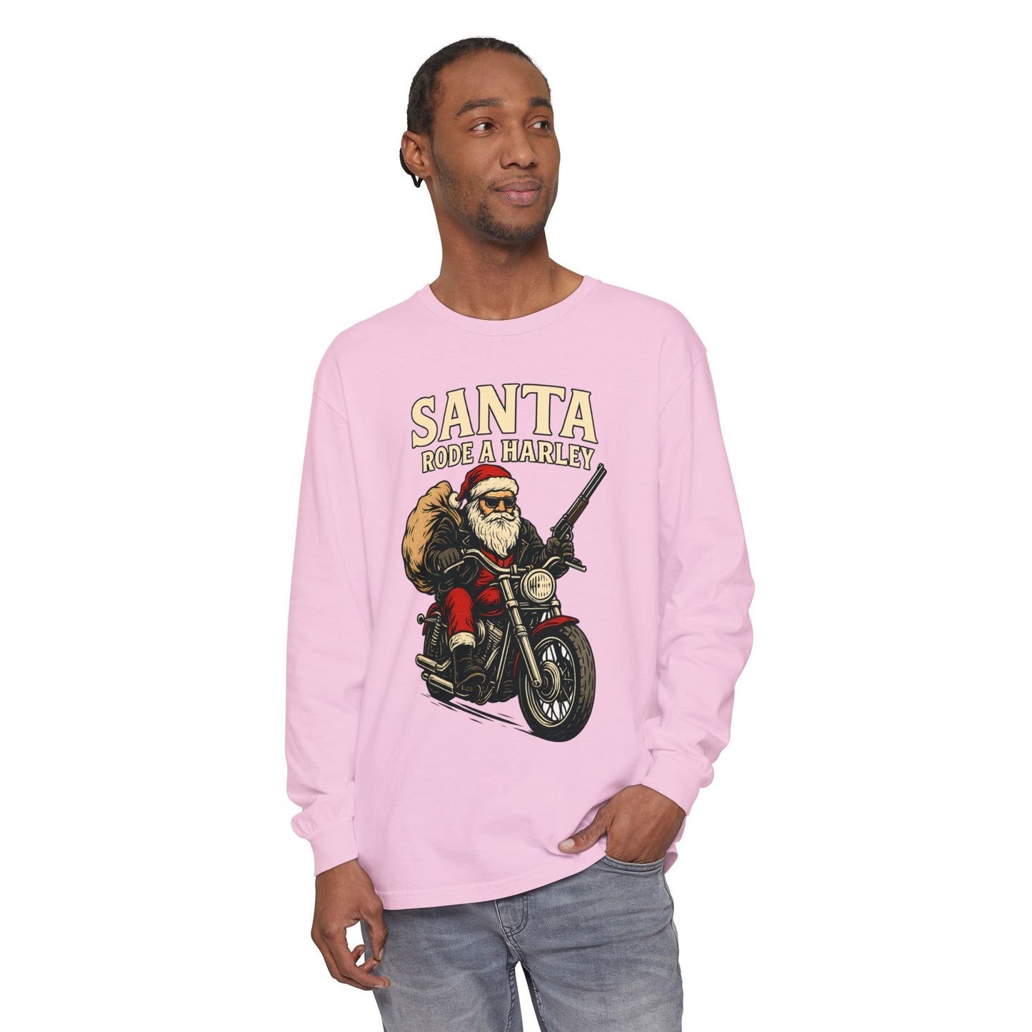 Santa Rode a Harley – Outlaw Christmas Edition Long Sleeve Tee