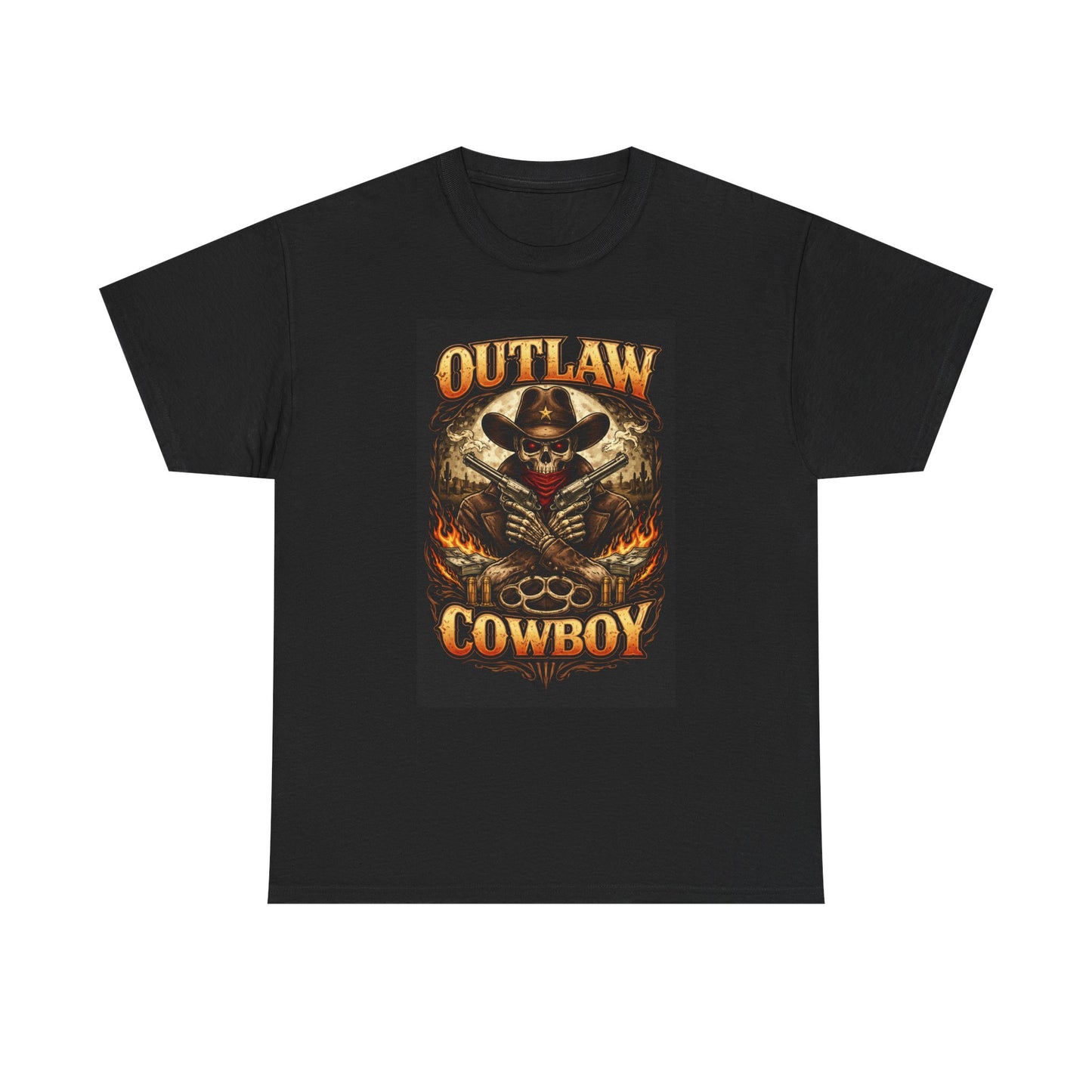 Outlaw Cowboy T-Shirt | Skeleton Western Graphic Tee