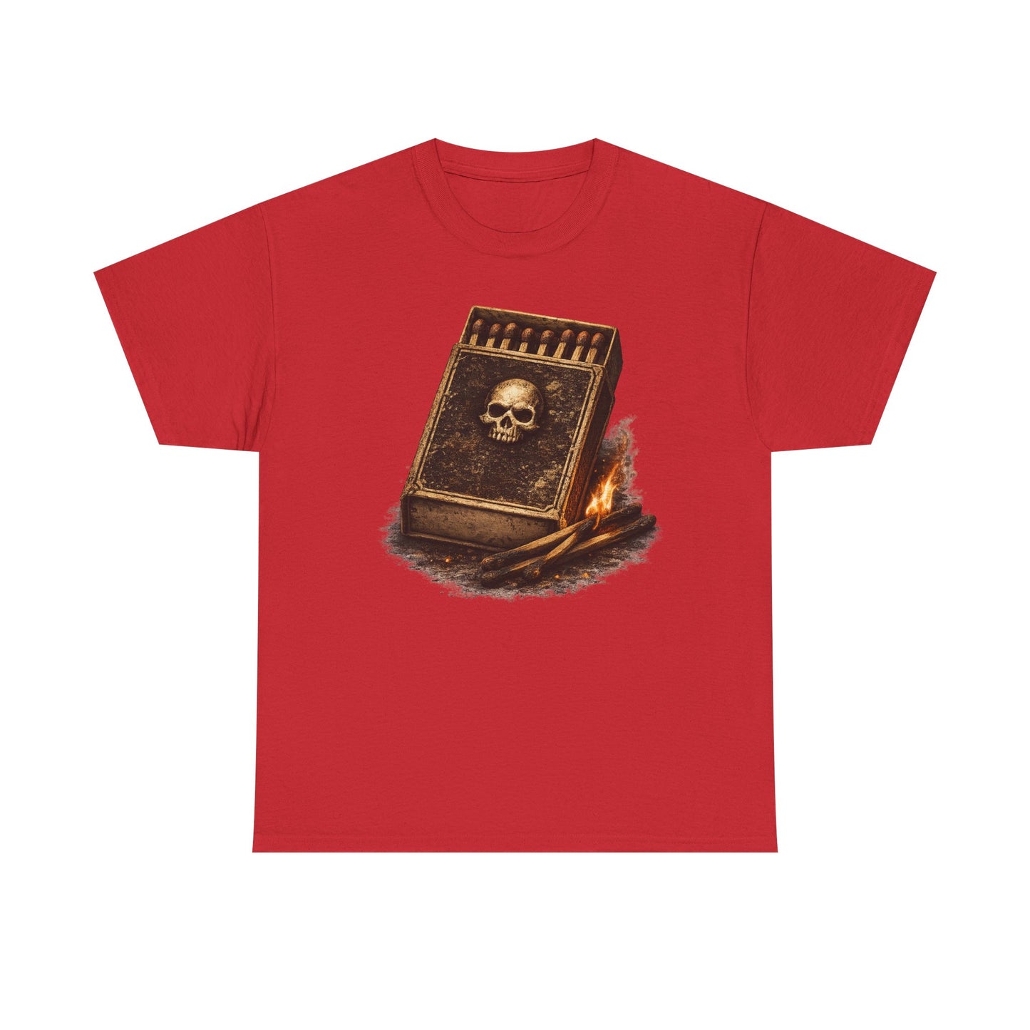 Outlaw Matchbox T-Shirt | Vintage Skull Matchbox Graphic