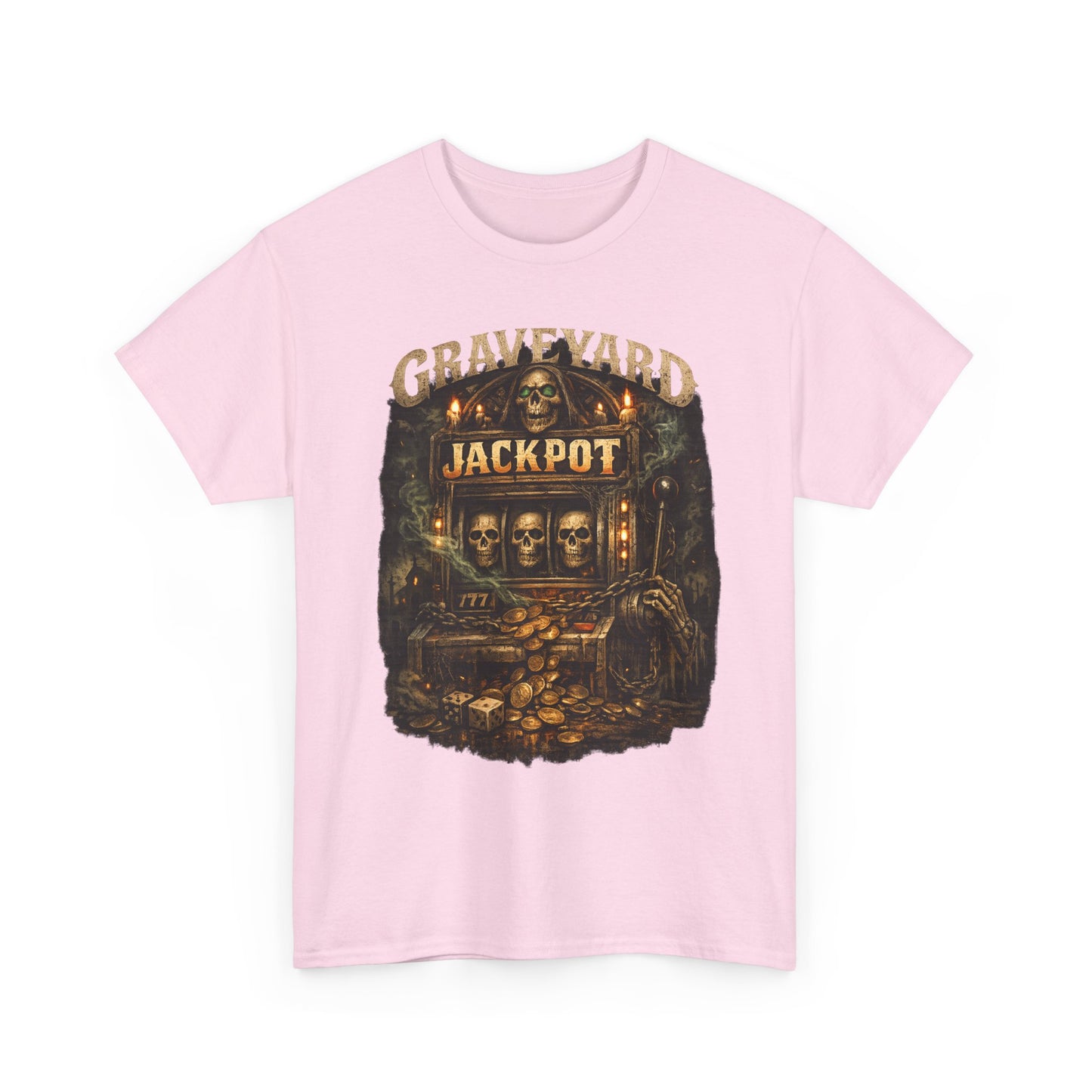 Graveyard Jackpot T-Shirt | Haunted Slot Machine Graphic