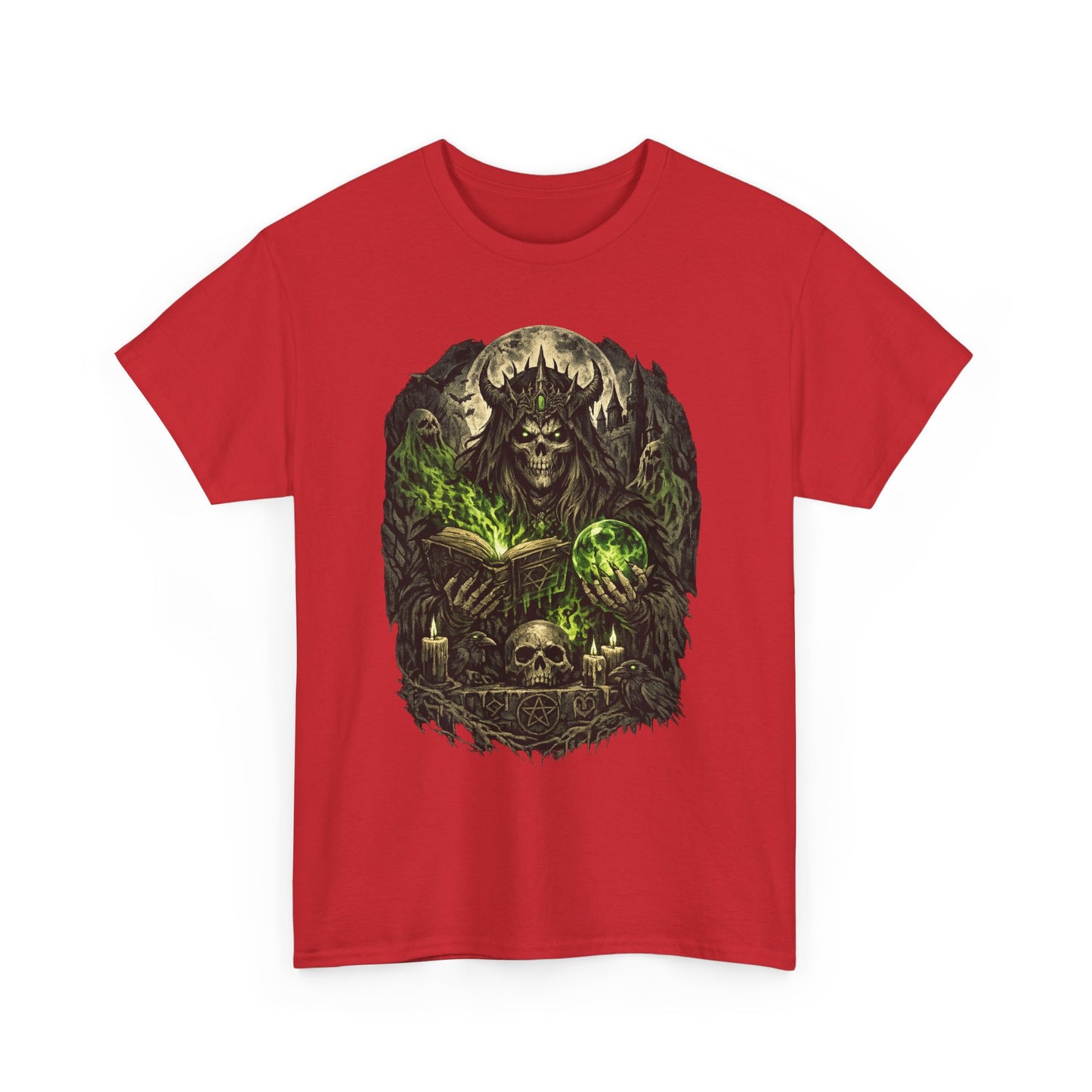 Demon King Skull Mage Tee — Dark Fantasy Graphic T‑Shirt