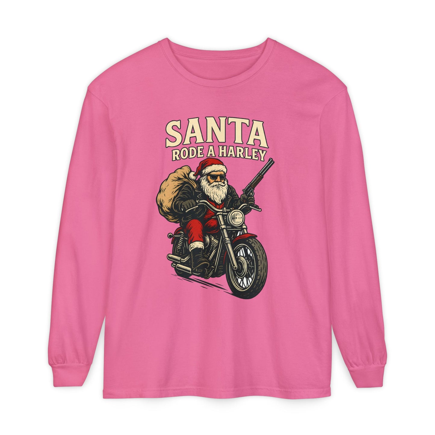 Santa Rode a Harley – Outlaw Christmas Edition Long Sleeve Tee