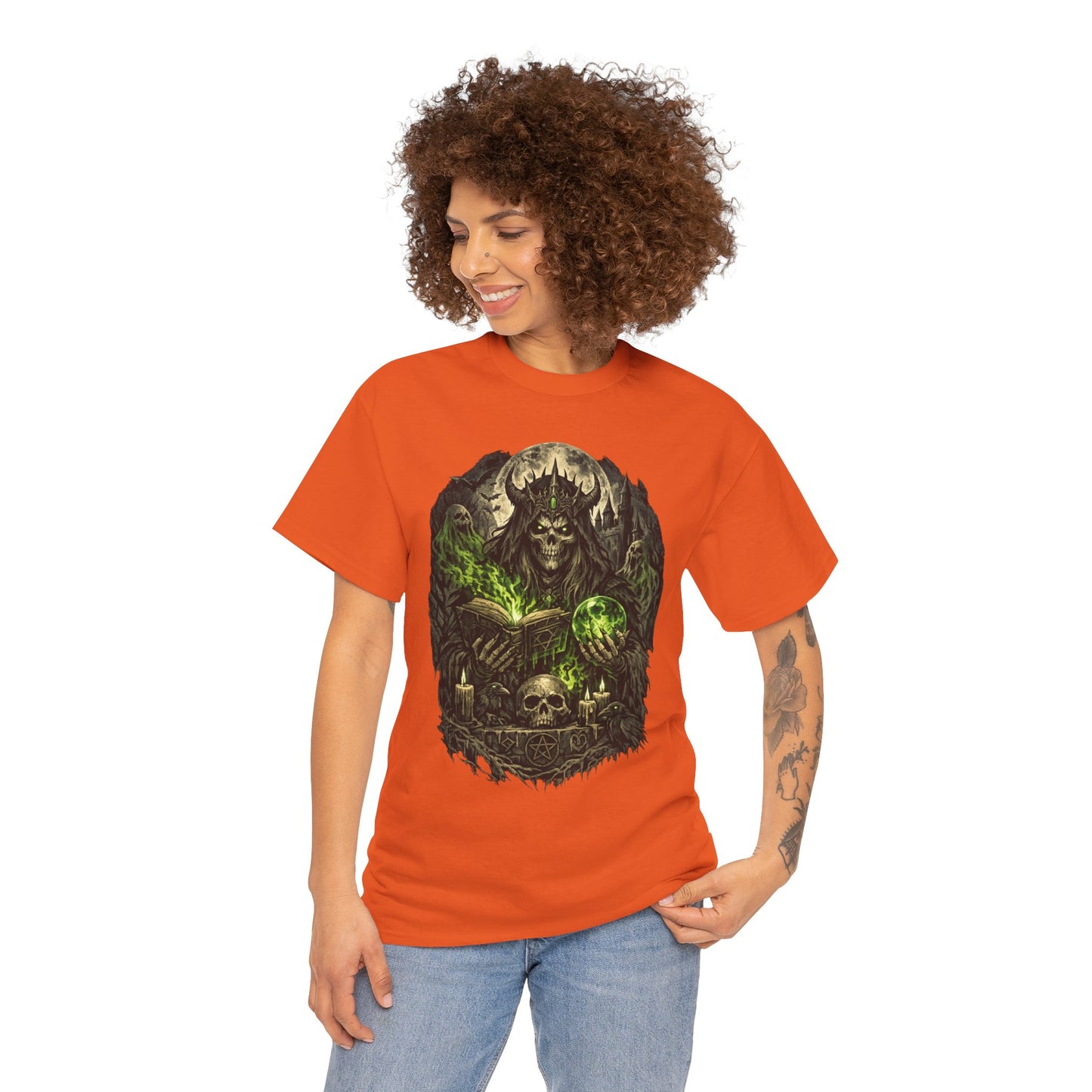 Demon King Skull Mage Tee — Dark Fantasy Graphic T‑Shirt