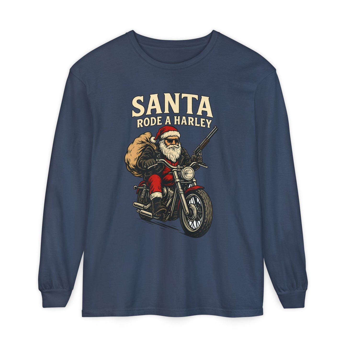 Santa Rode a Harley – Outlaw Christmas Edition Long Sleeve Tee