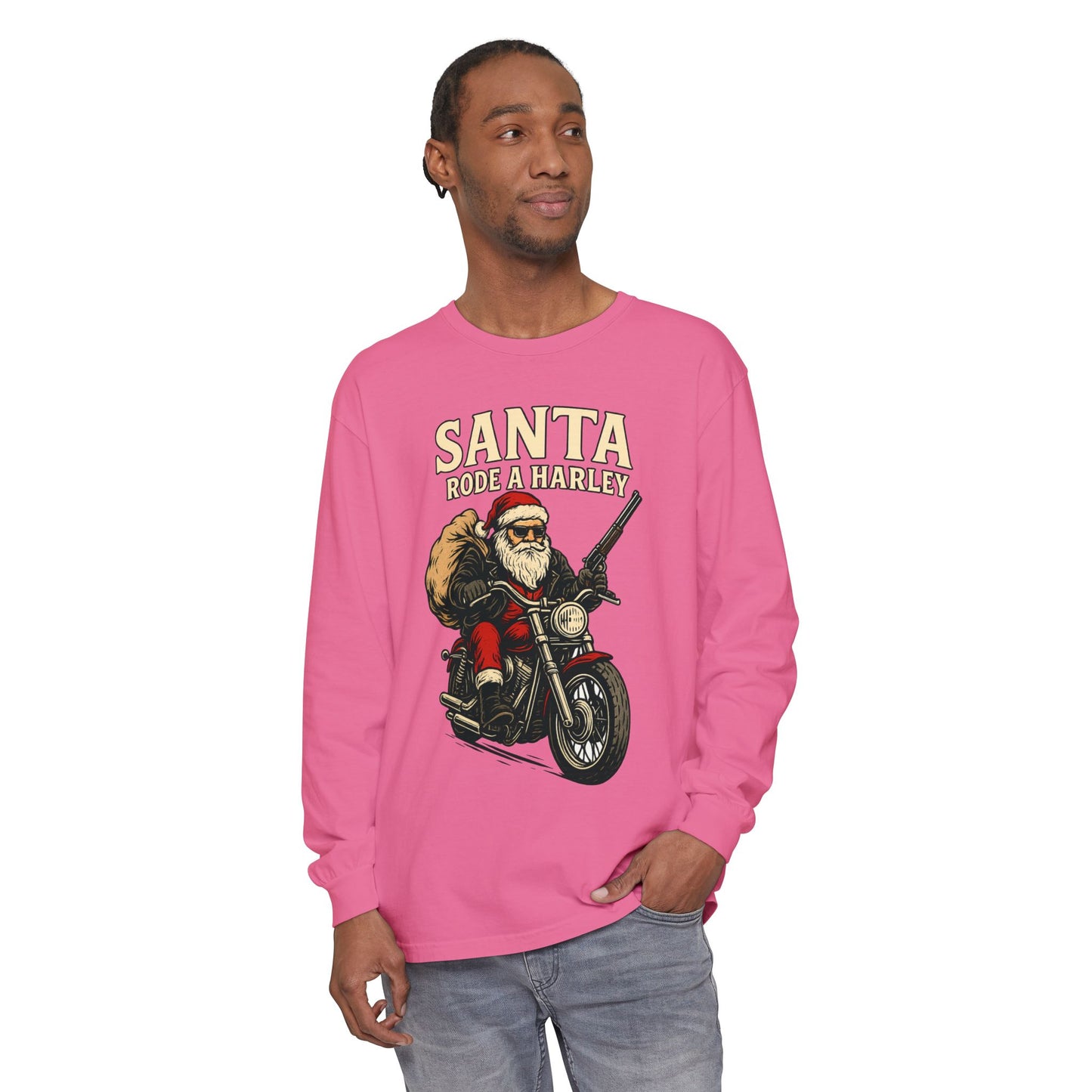 Santa Rode a Harley – Outlaw Christmas Edition Long Sleeve Tee
