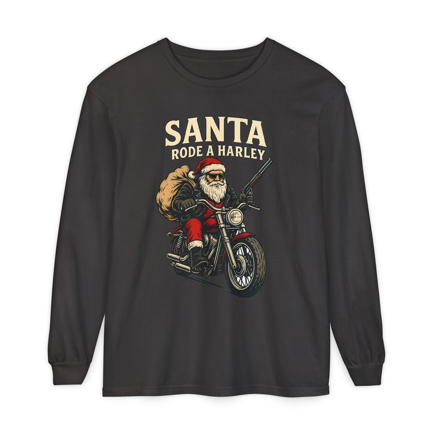 Santa Rode a Harley – Outlaw Christmas Edition Long Sleeve Tee