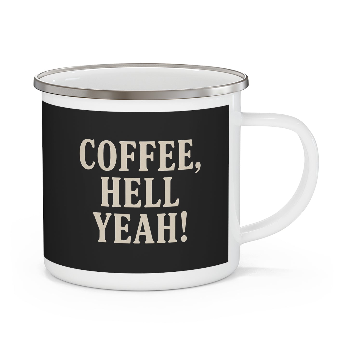 Coffee, Hell Yeah! – Enamel Camping Mug