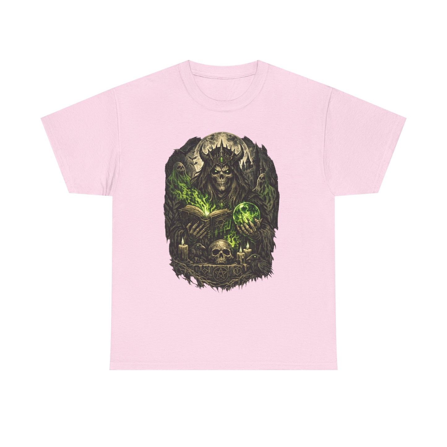 Demon King Skull Mage Tee — Dark Fantasy Graphic T‑Shirt