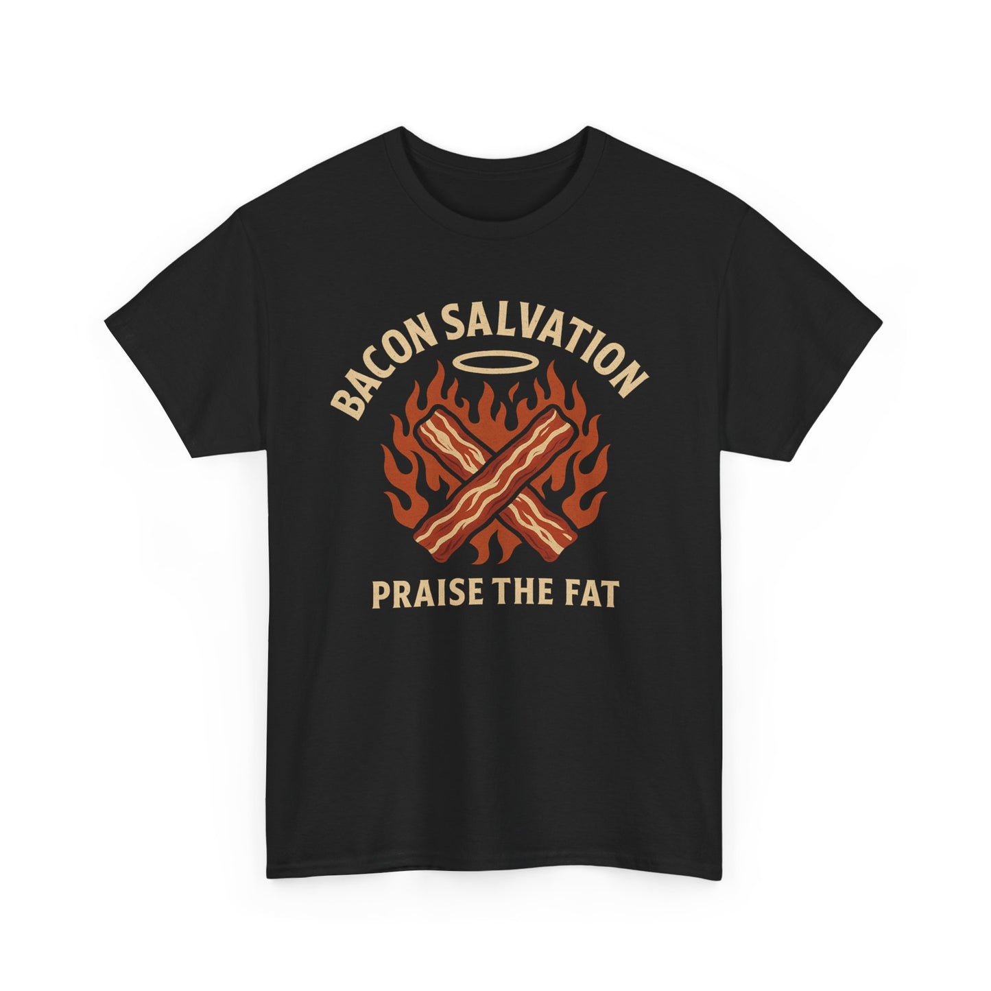 Bacon Salvation – Praise the Fat | Outlaw BBQ T-Shirt